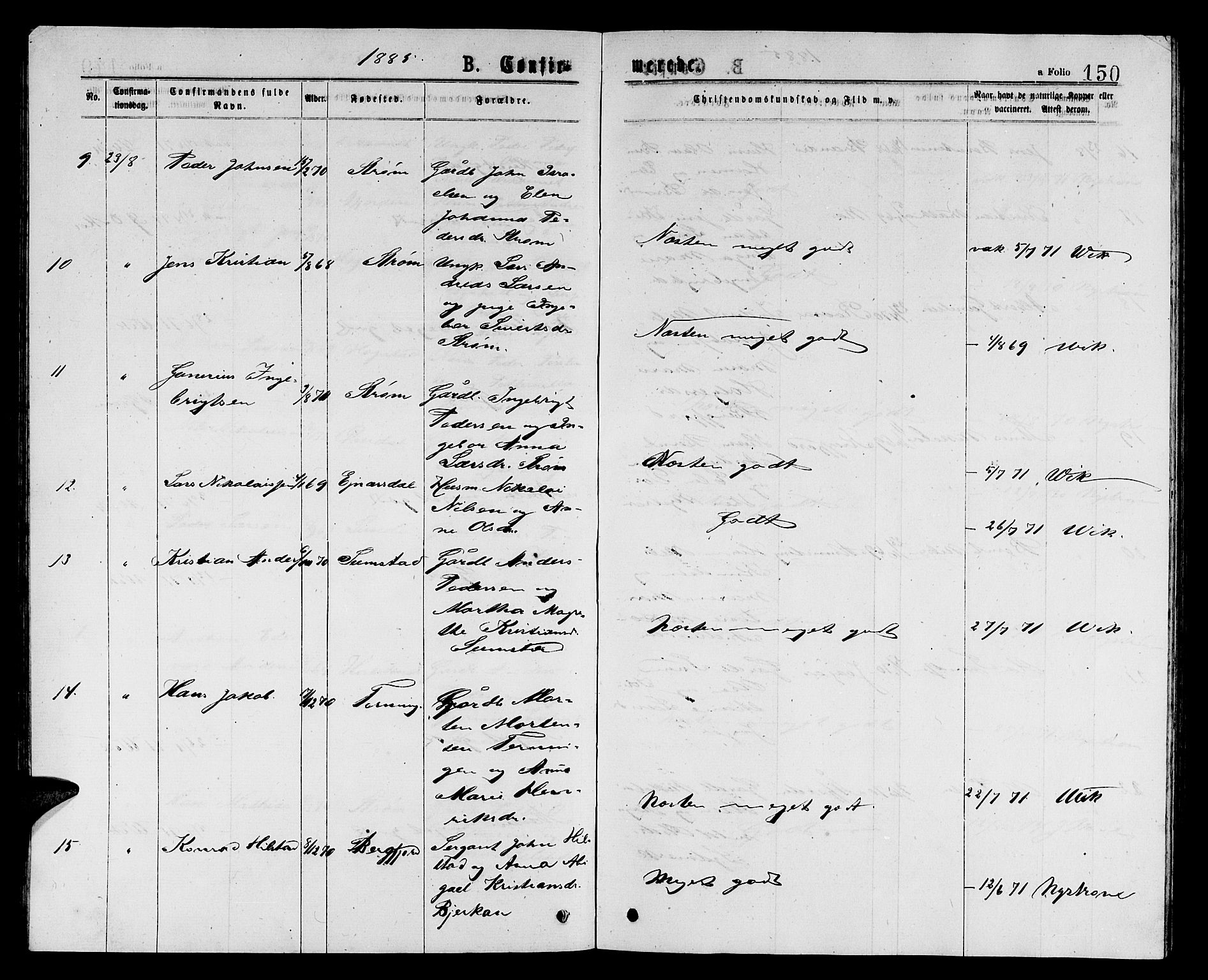 Ministerialprotokoller, klokkerbøker og fødselsregistre - Sør-Trøndelag, SAT/A-1456/657/L0715: Parish register (copy) no. 657C02, 1873-1888, p. 150