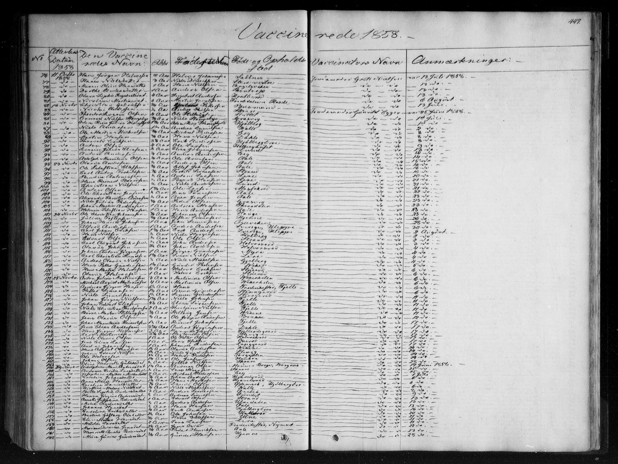 Onsøy prestekontor Kirkebøker, AV/SAO-A-10914/F/Fa/L0003: Parish register (official) no. I 3, 1841-1860, p. 447