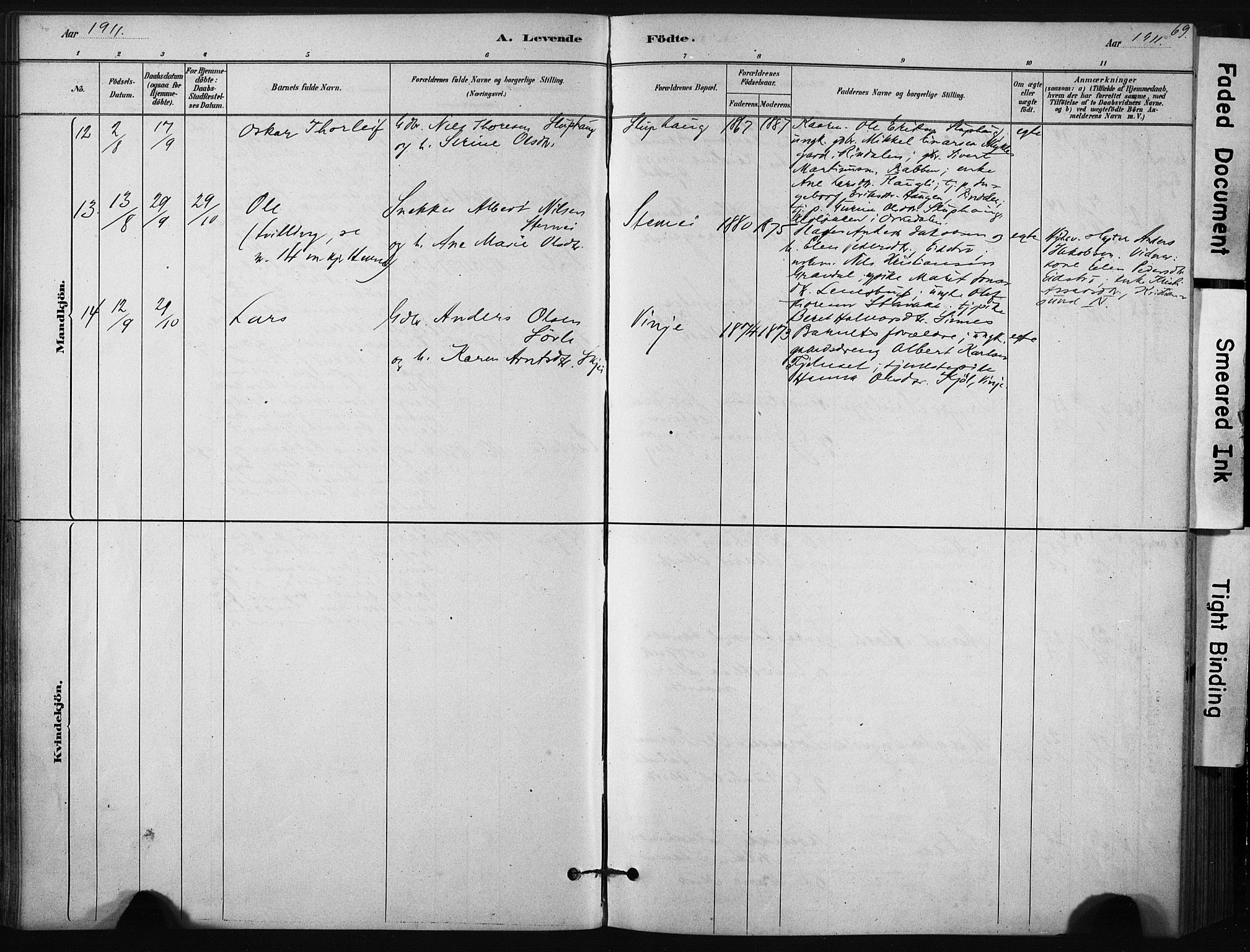Ministerialprotokoller, klokkerbøker og fødselsregistre - Sør-Trøndelag, SAT/A-1456/631/L0512: Parish register (official) no. 631A01, 1879-1912, p. 69
