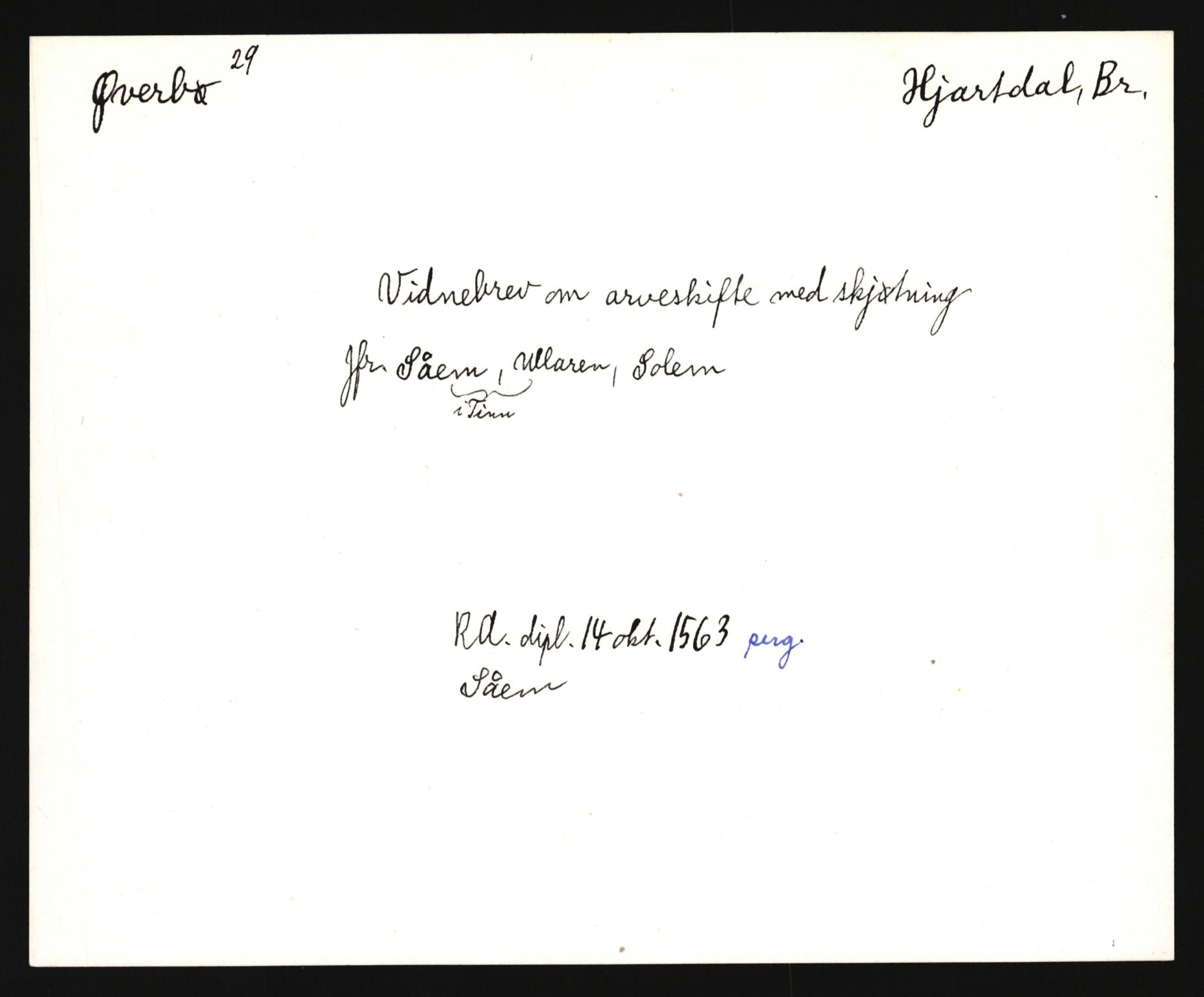 Riksarkivets diplomsamling, AV/RA-EA-5965/F35/F35e/L0021: Registreringssedler Telemark 2, 1400-1700, p. 429