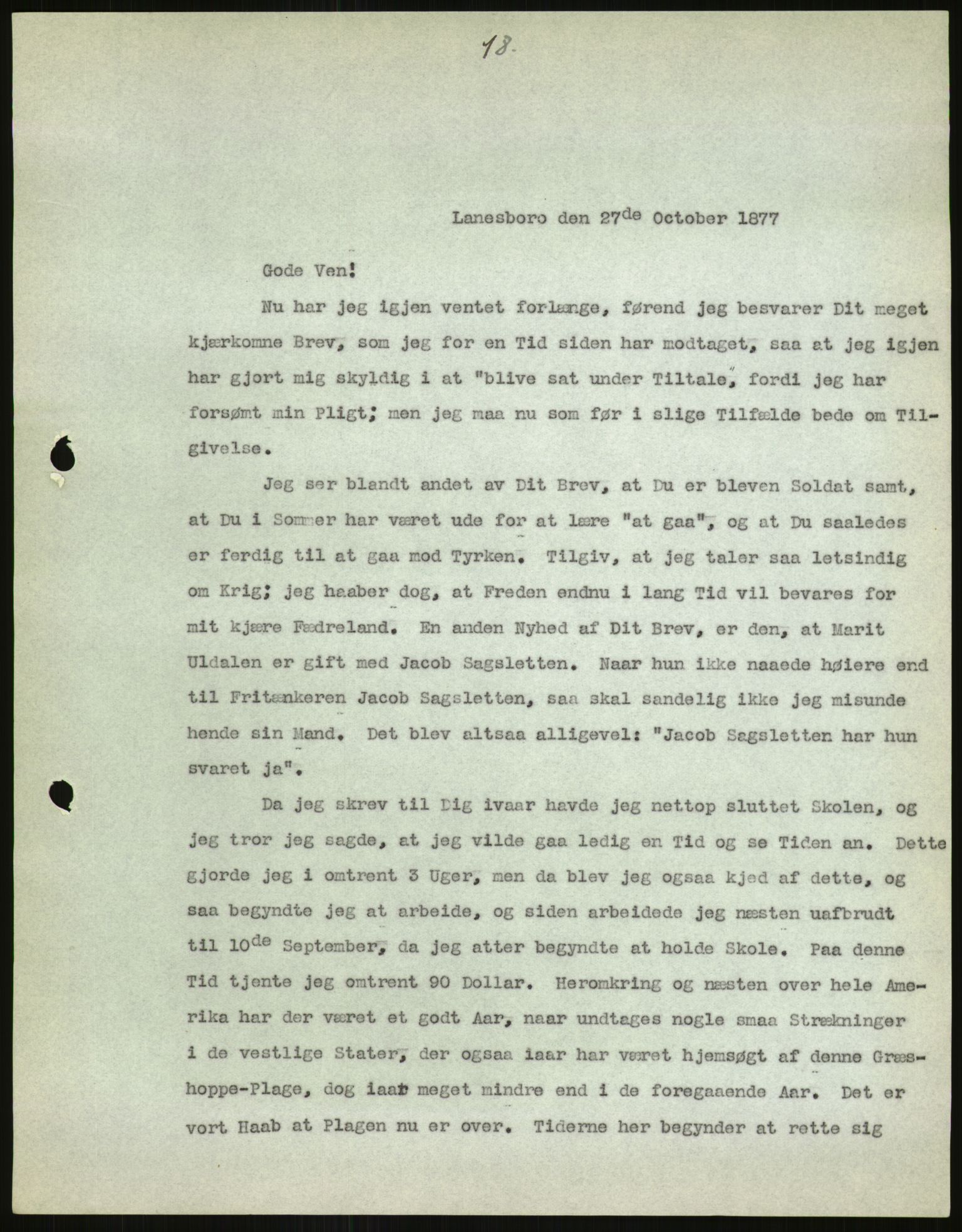 Samlinger til kildeutgivelse, Amerikabrevene, AV/RA-EA-4057/F/L0038: Arne Odd Johnsens amerikabrevsamling II, 1855-1900, p. 415