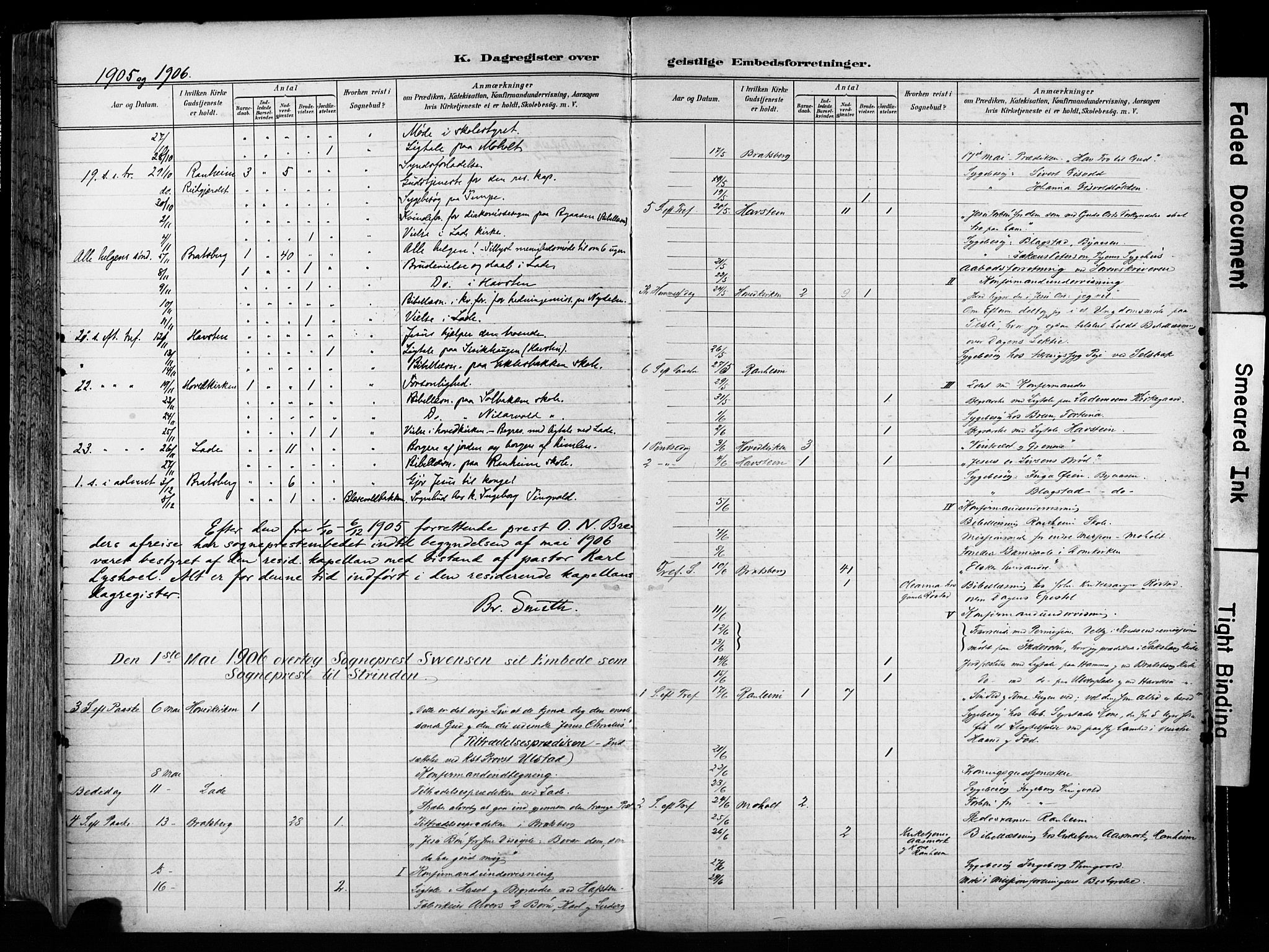 Ministerialprotokoller, klokkerbøker og fødselsregistre - Sør-Trøndelag, AV/SAT-A-1456/606/L0301: Parish register (official) no. 606A16, 1894-1907