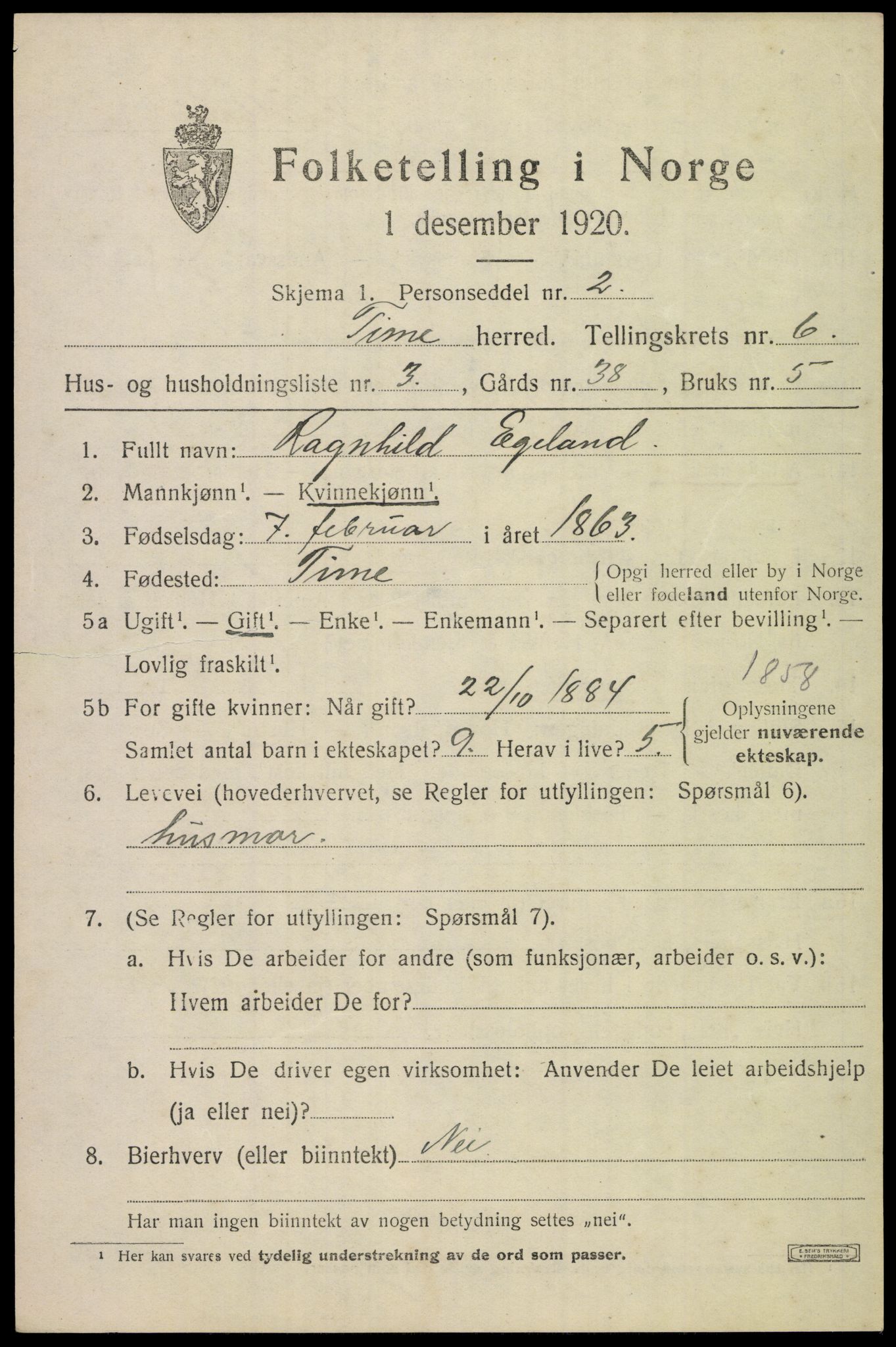 SAST, 1920 census for Time, 1920, p. 6995