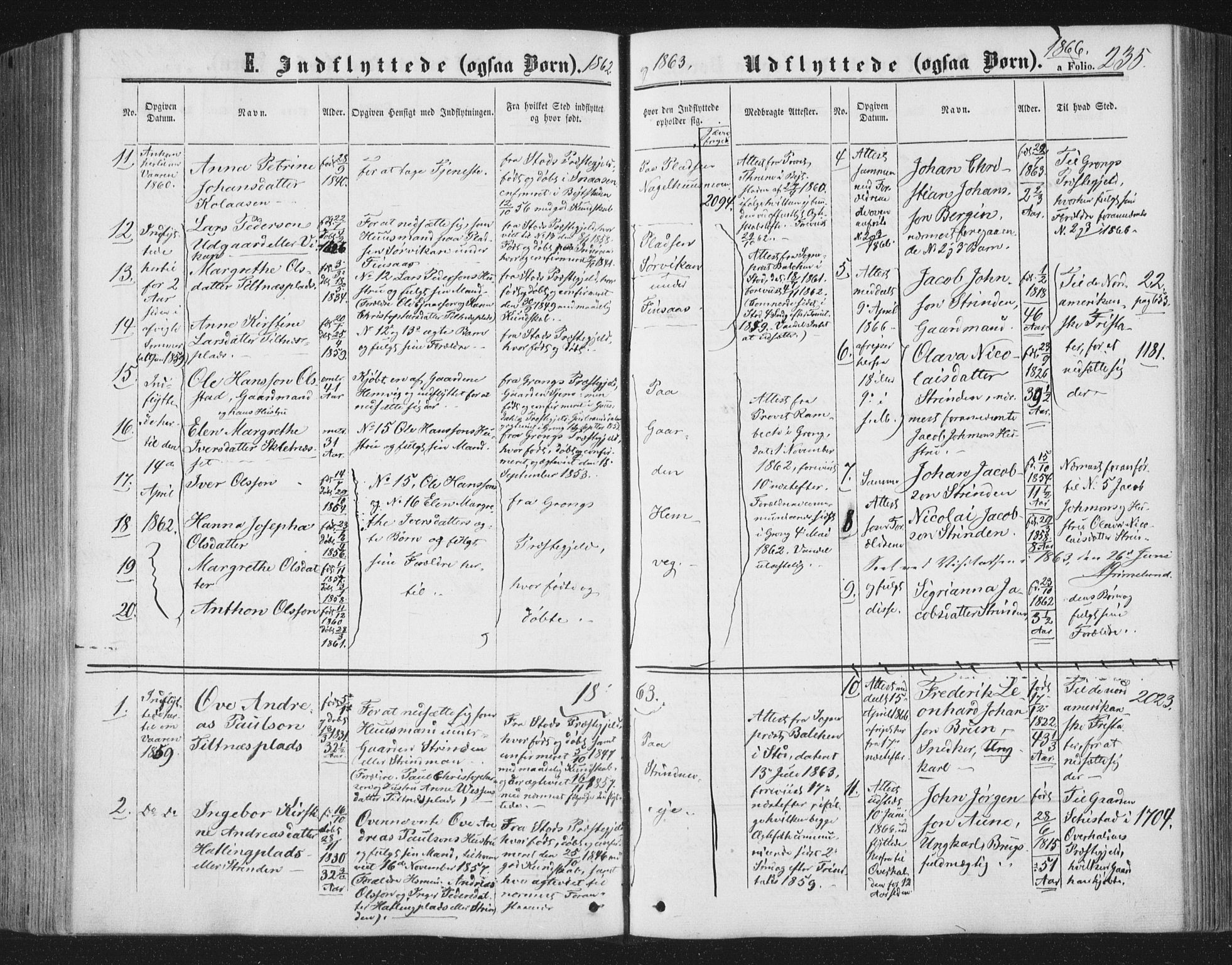 Ministerialprotokoller, klokkerbøker og fødselsregistre - Nord-Trøndelag, SAT/A-1458/749/L0472: Parish register (official) no. 749A06, 1857-1873, p. 235
