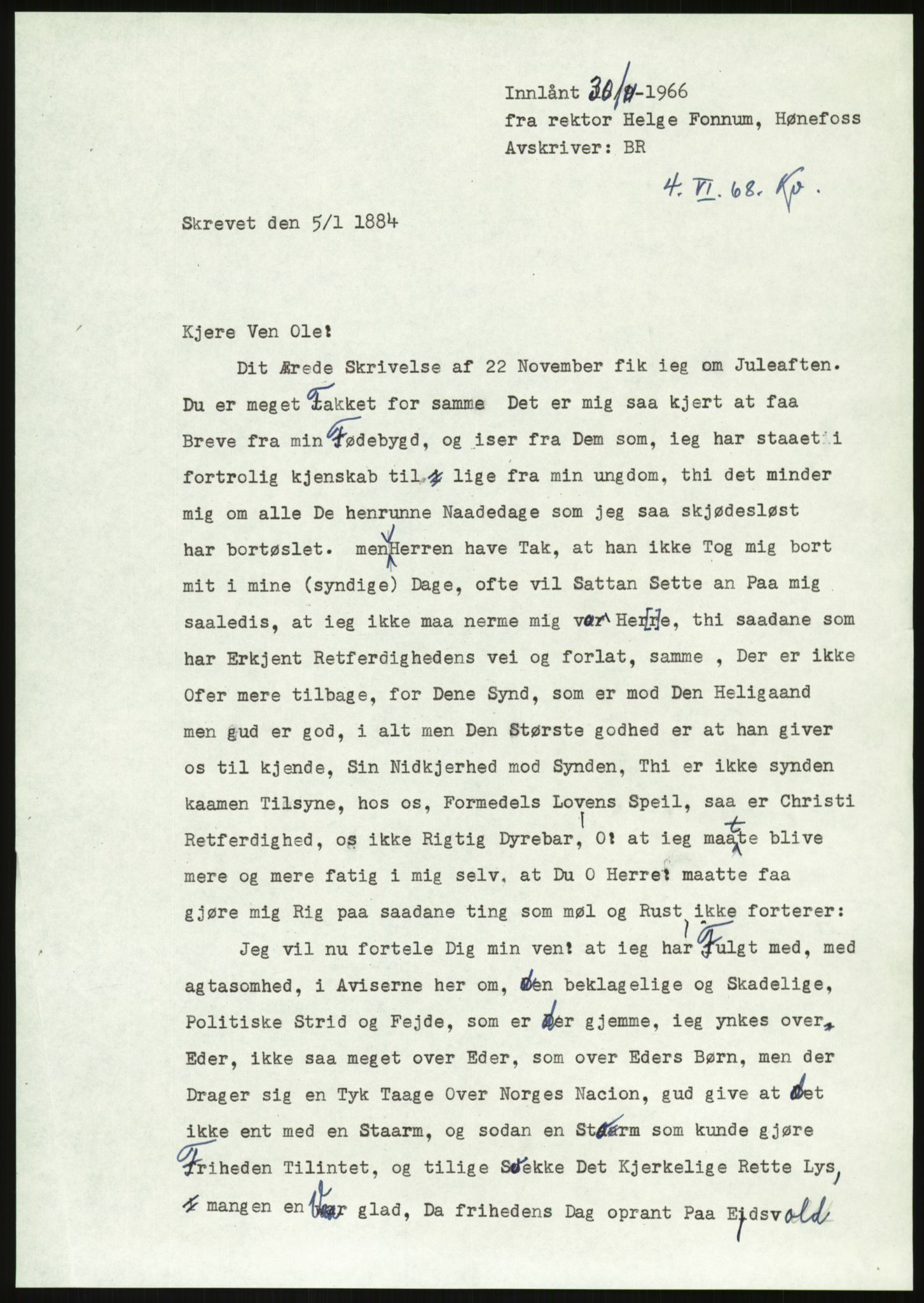 Samlinger til kildeutgivelse, Amerikabrevene, AV/RA-EA-4057/F/L0019: Innlån fra Buskerud: Fonnem - Kristoffersen, 1838-1914, p. 685