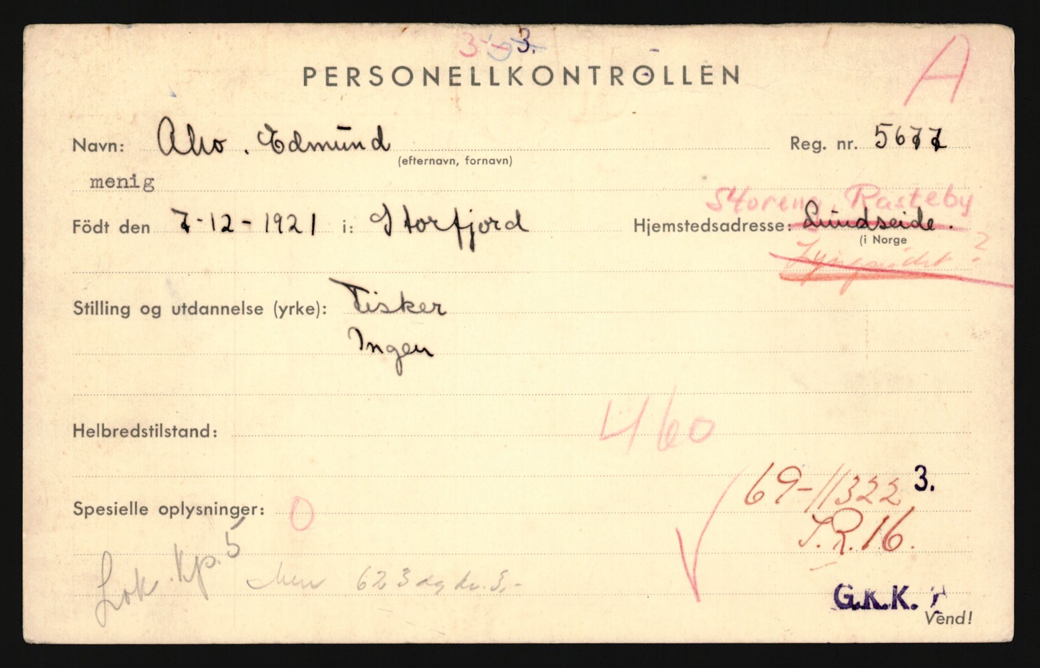 Forsvaret, Troms infanteriregiment nr. 16, AV/RA-RAFA-3146/P/Pa/L0024/0003: Rulleblad / Rulleblad for regimentets menige mannskaper, årsklasse 1942, 1942, p. 4