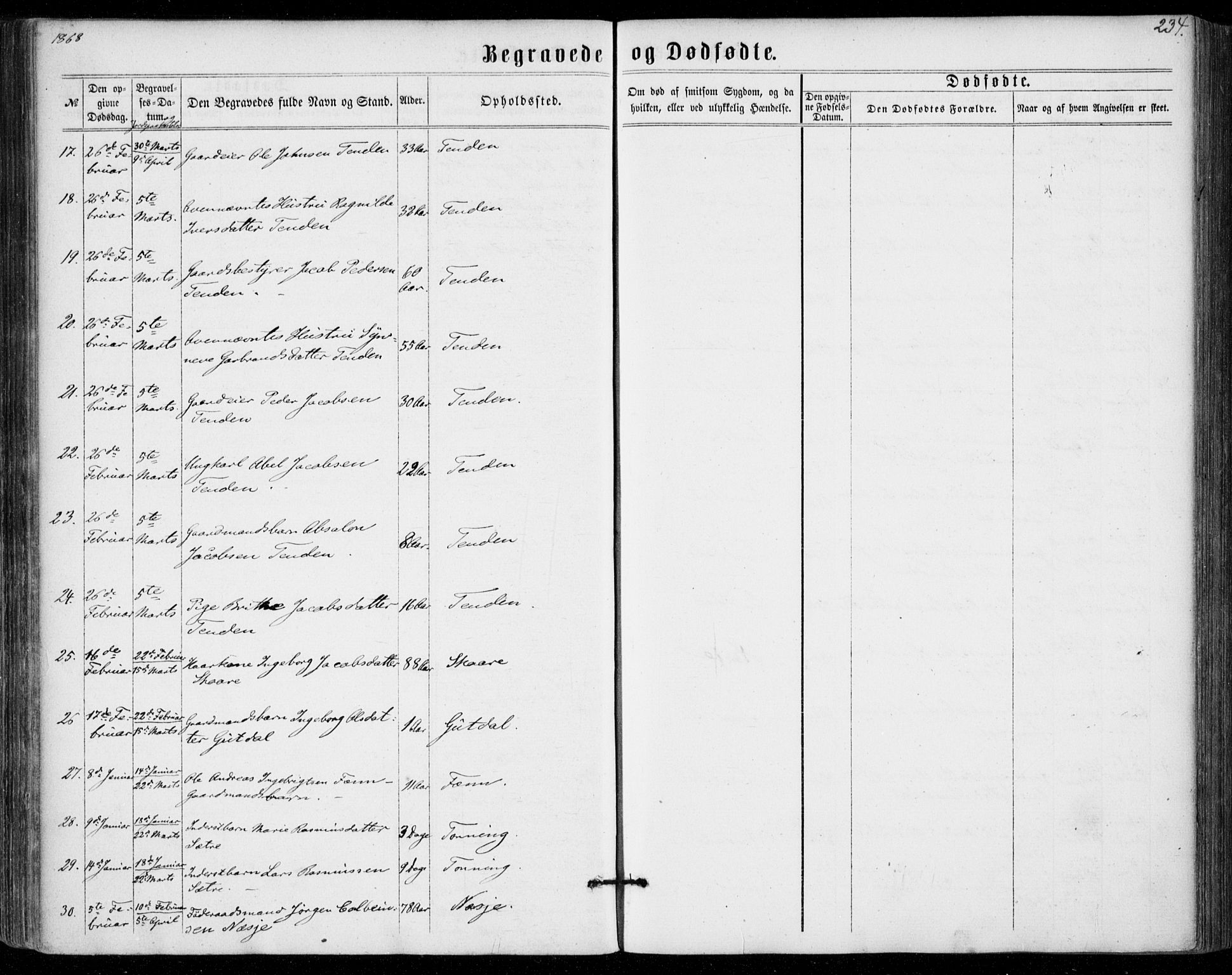 Stryn Sokneprestembete, AV/SAB-A-82501: Parish register (official) no. A 3, 1862-1877, p. 234