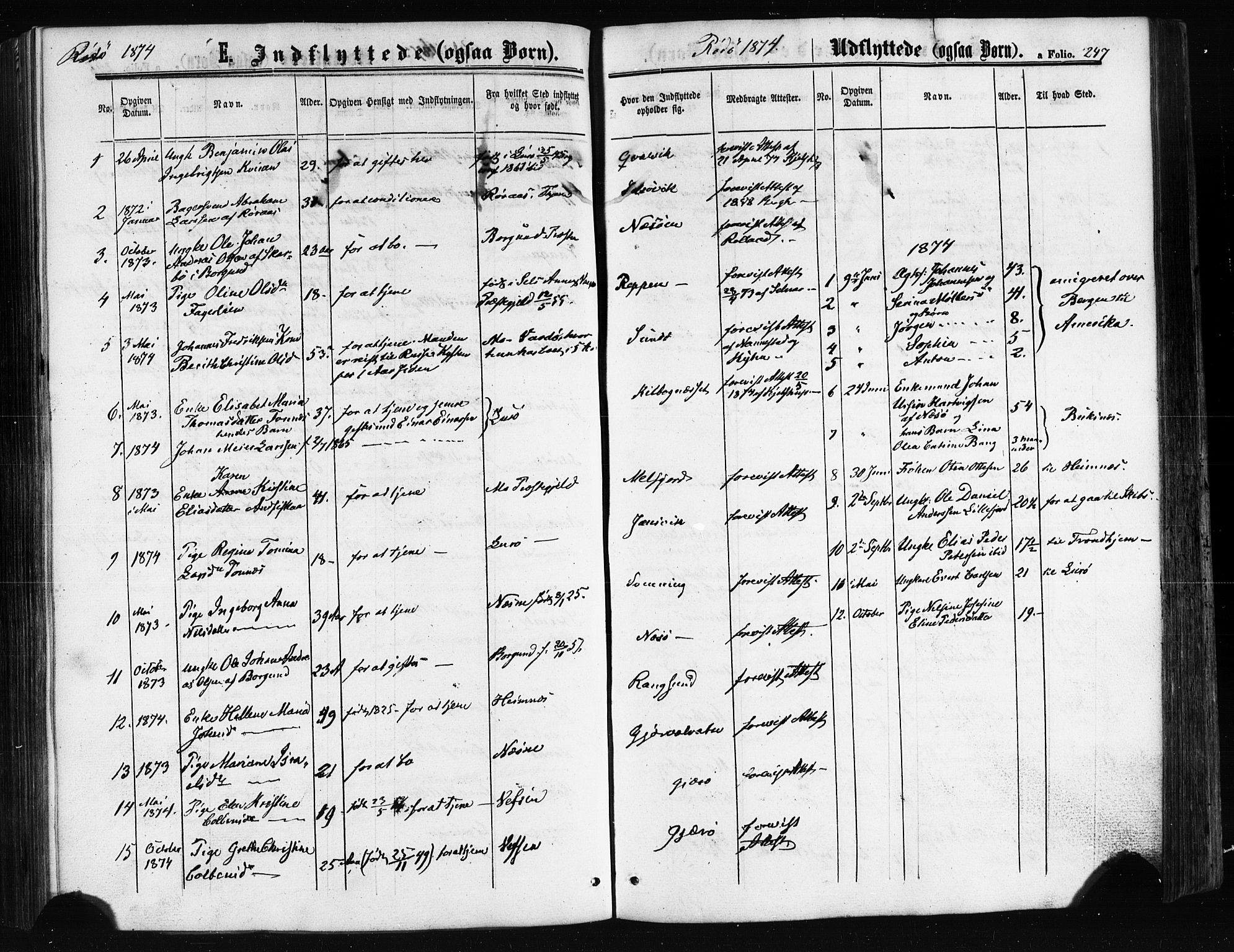 Ministerialprotokoller, klokkerbøker og fødselsregistre - Nordland, SAT/A-1459/841/L0607: Parish register (official) no. 841A11 /1, 1863-1877, p. 247