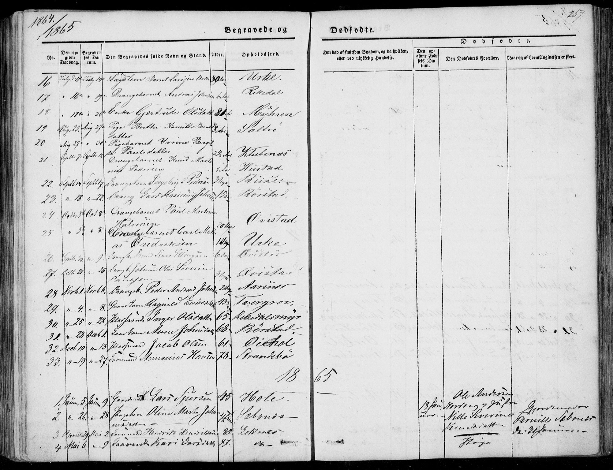 Ministerialprotokoller, klokkerbøker og fødselsregistre - Møre og Romsdal, AV/SAT-A-1454/515/L0209: Parish register (official) no. 515A05, 1847-1868, p. 257