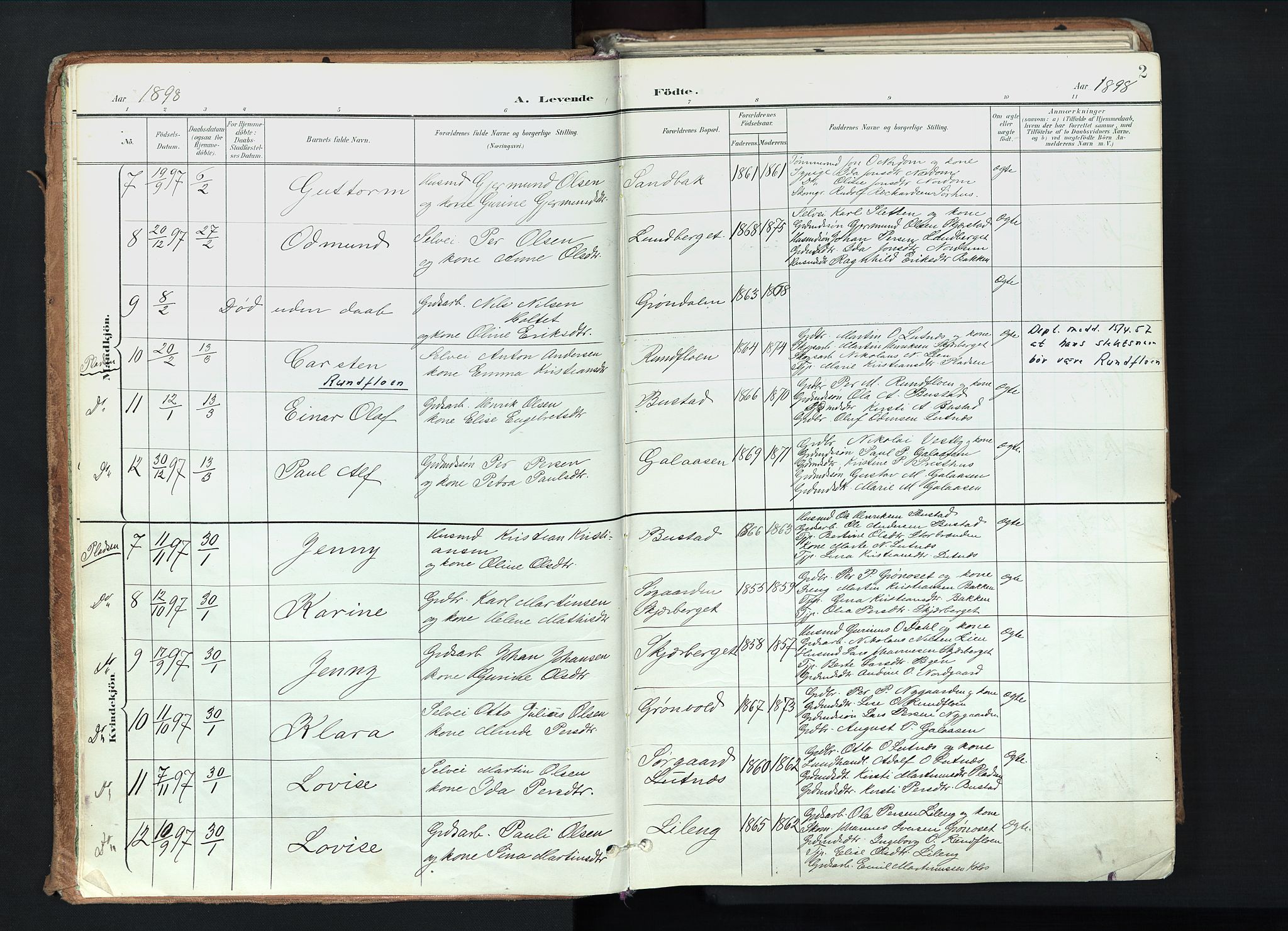 Trysil prestekontor, SAH/PREST-046/H/Ha/Haa/L0012: Parish register (official) no. 12, 1898-1917, p. 2