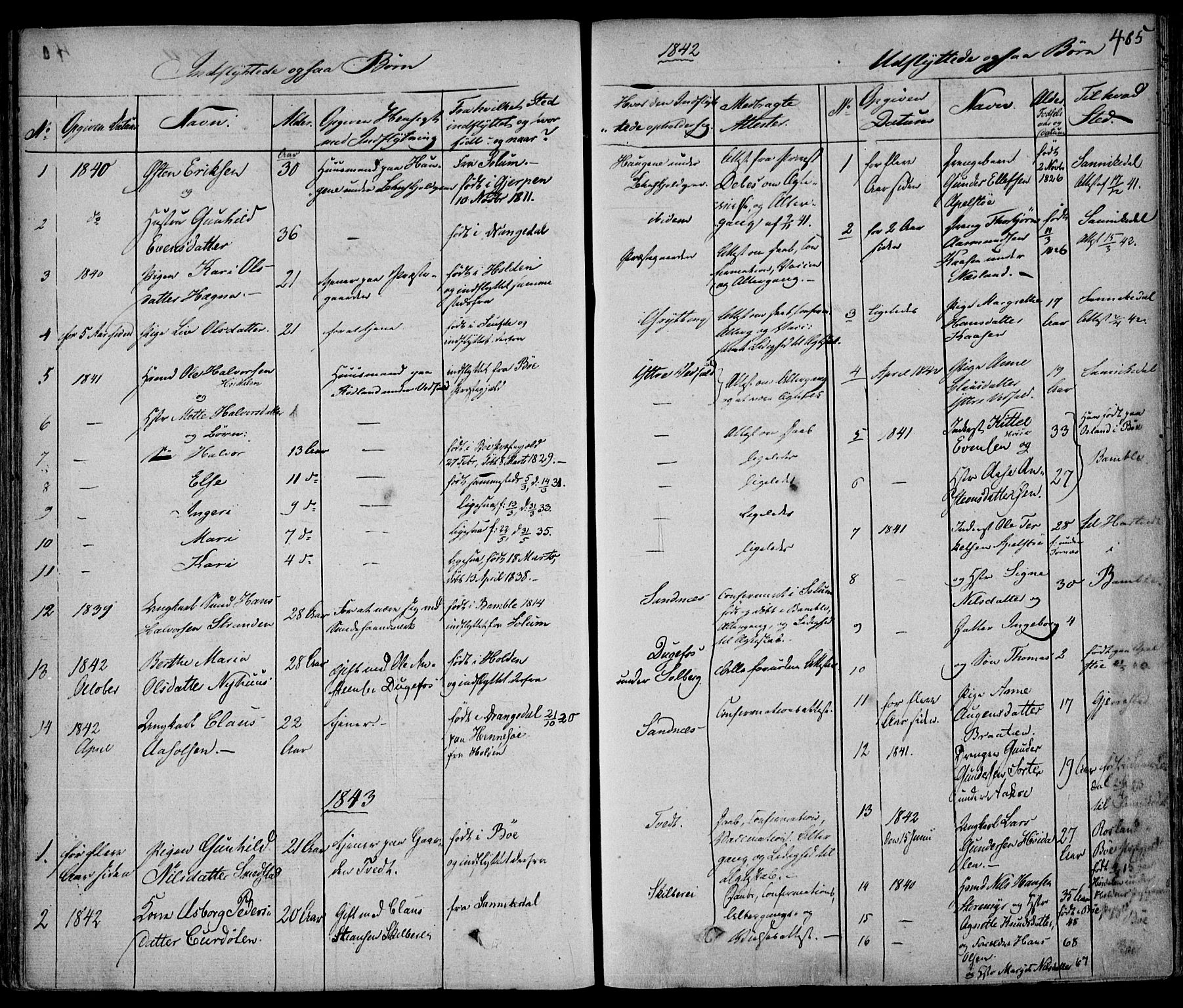 Drangedal kirkebøker, SAKO/A-258/F/Fa/L0007a: Parish register (official) no. 7a, 1837-1856, p. 405