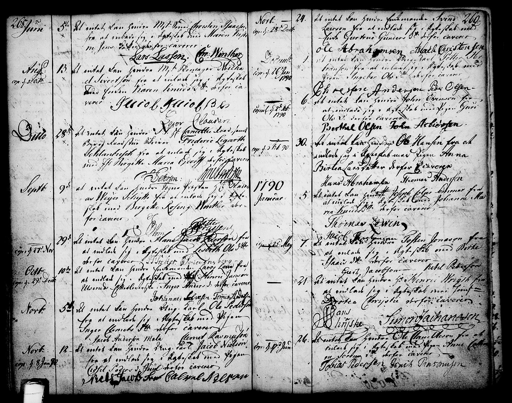 Skien kirkebøker, AV/SAKO-A-302/F/Fa/L0003: Parish register (official) no. 3, 1755-1791, p. 268-269