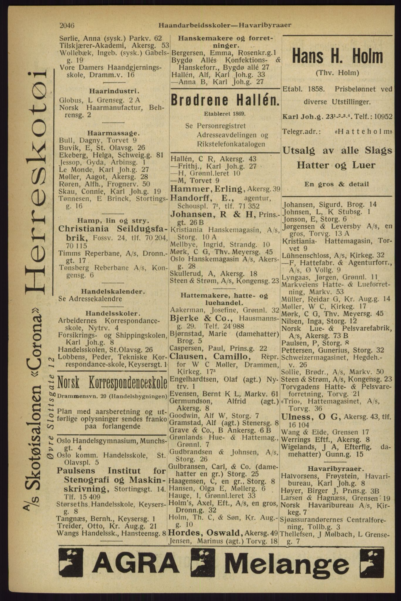 Kristiania/Oslo adressebok, PUBL/-, 1927, p. 2046