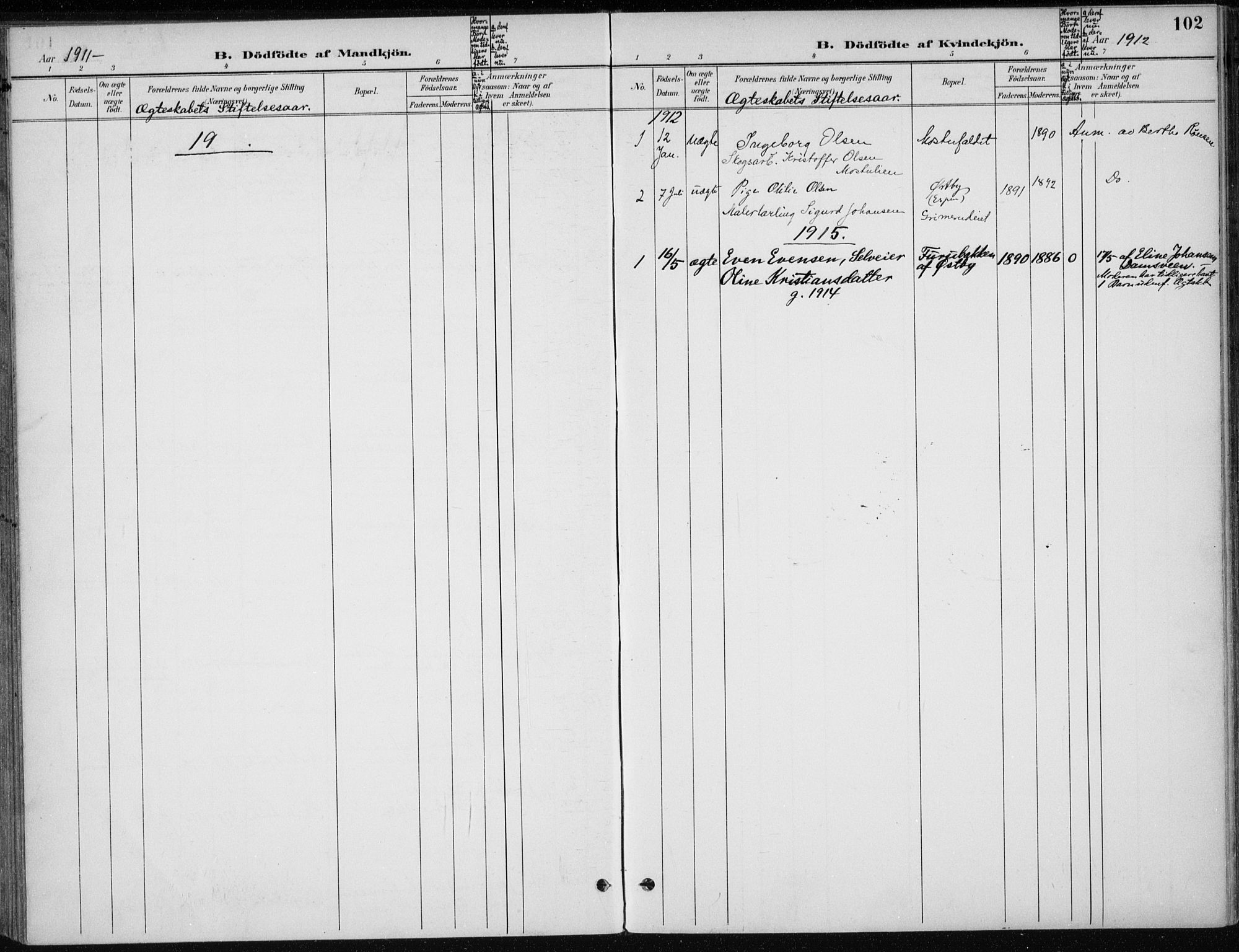 Stange prestekontor, AV/SAH-PREST-002/K/L0023: Parish register (official) no. 23, 1897-1920, p. 102