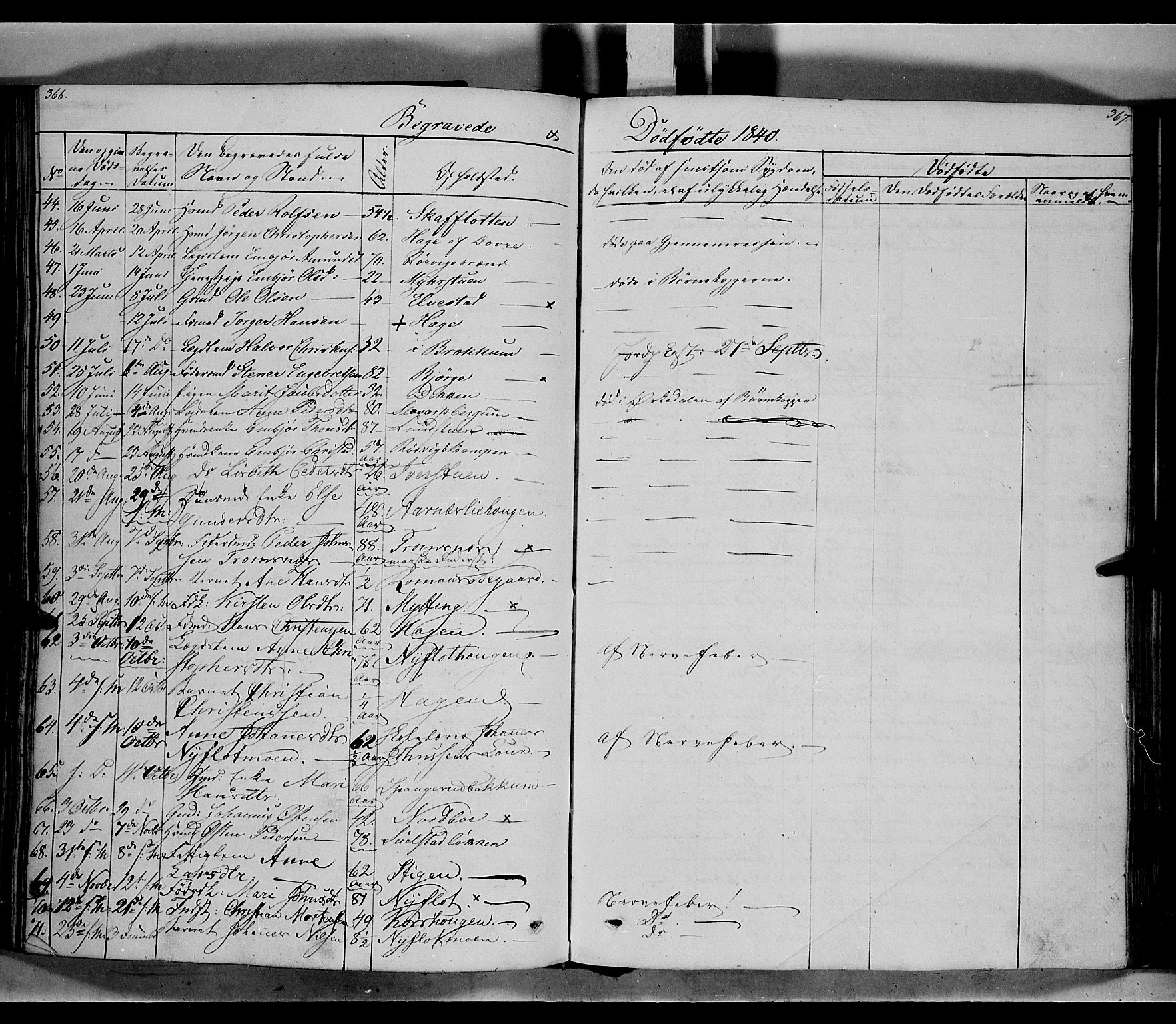 Ringebu prestekontor, AV/SAH-PREST-082/H/Ha/Haa/L0005: Parish register (official) no. 5, 1839-1848, p. 366-367