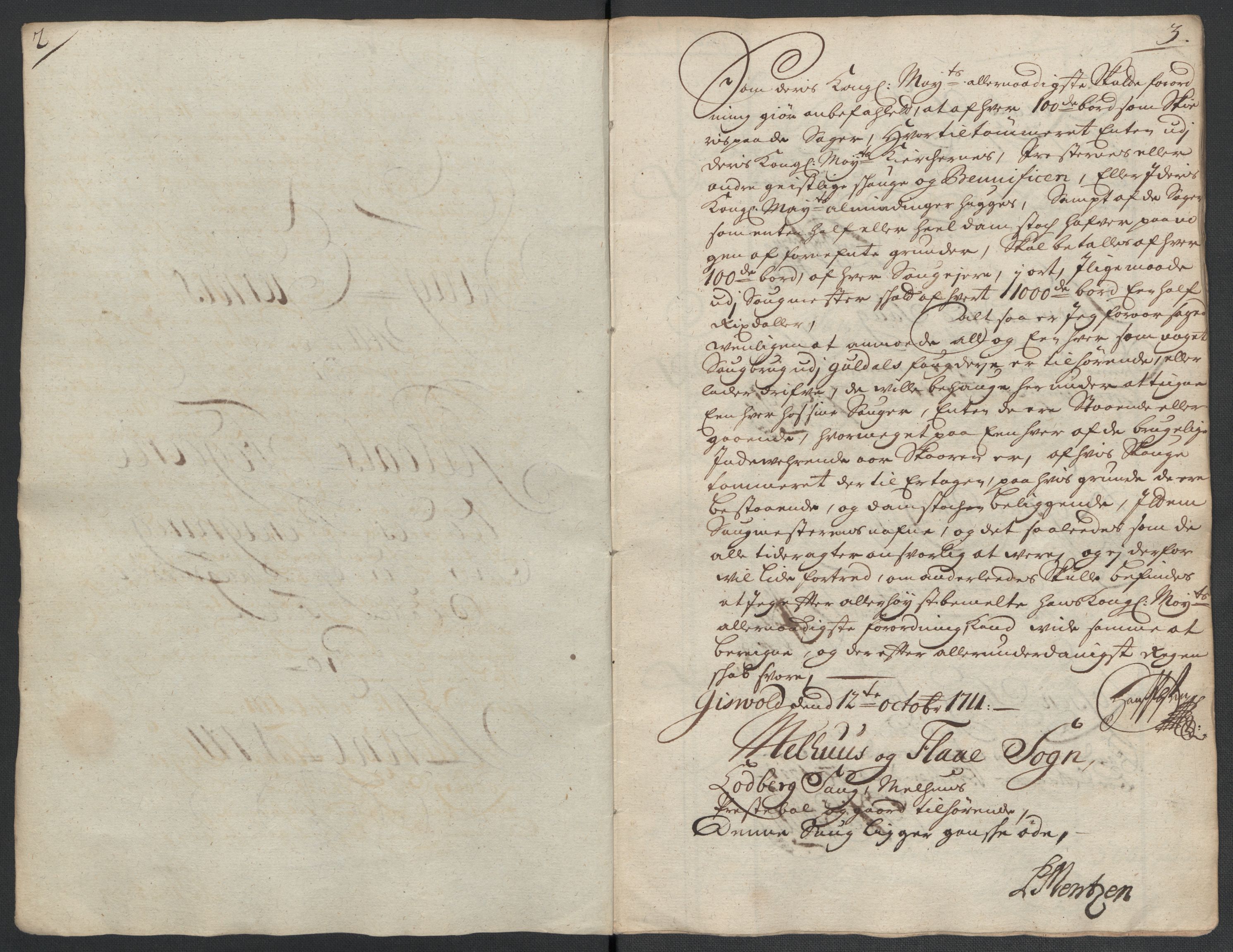 Rentekammeret inntil 1814, Reviderte regnskaper, Fogderegnskap, AV/RA-EA-4092/R60/L3961: Fogderegnskap Orkdal og Gauldal, 1711, p. 333