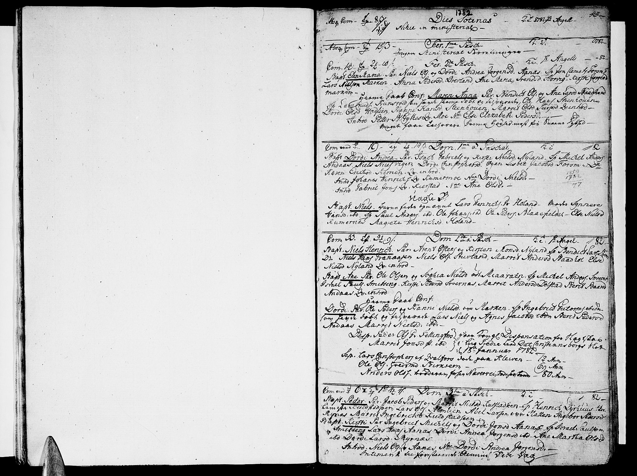 Ministerialprotokoller, klokkerbøker og fødselsregistre - Nordland, SAT/A-1459/820/L0286: Parish register (official) no. 820A07, 1780-1799, p. 43