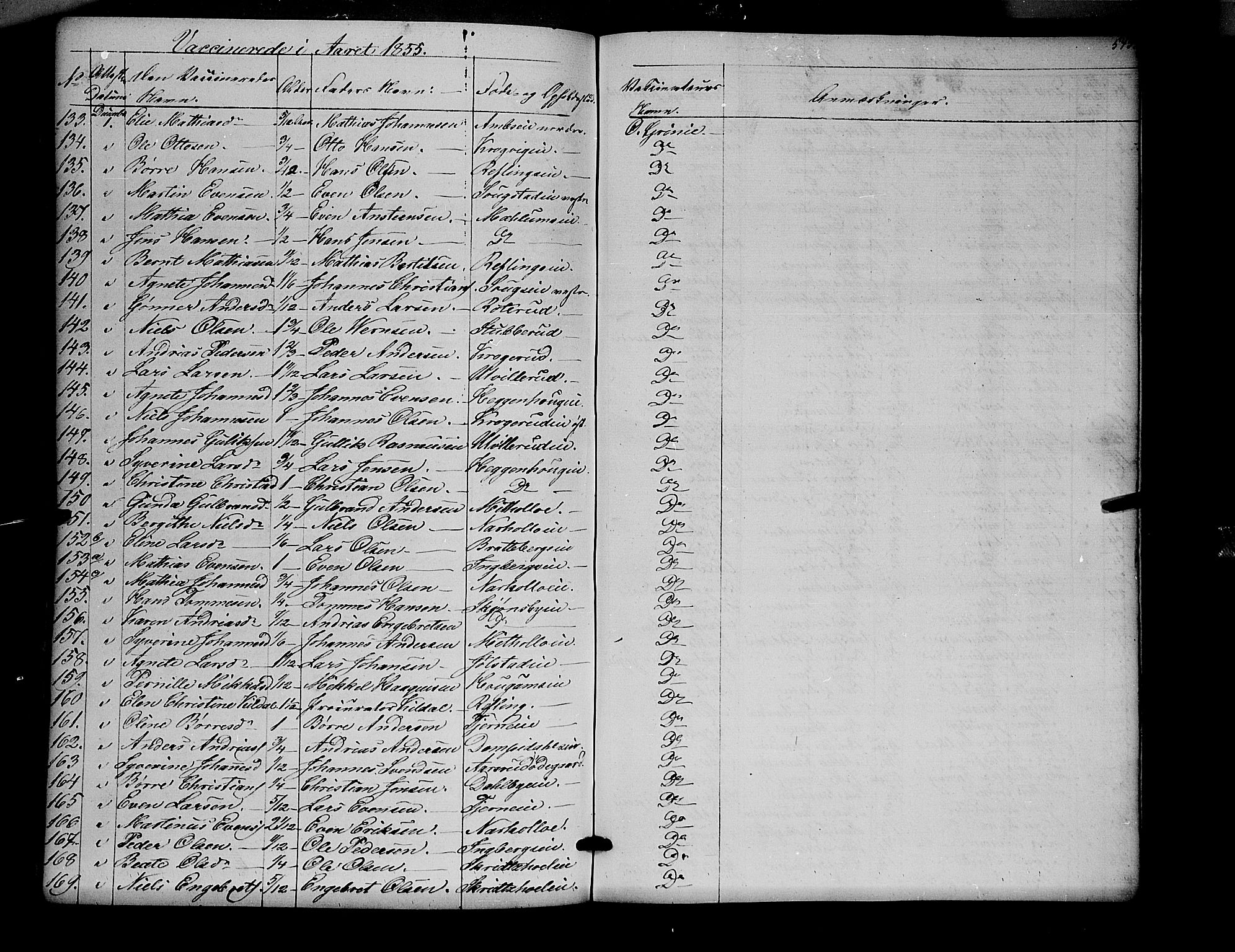 Ringsaker prestekontor, SAH/PREST-014/K/Ka/L0009: Parish register (official) no. 9, 1850-1860, p. 545