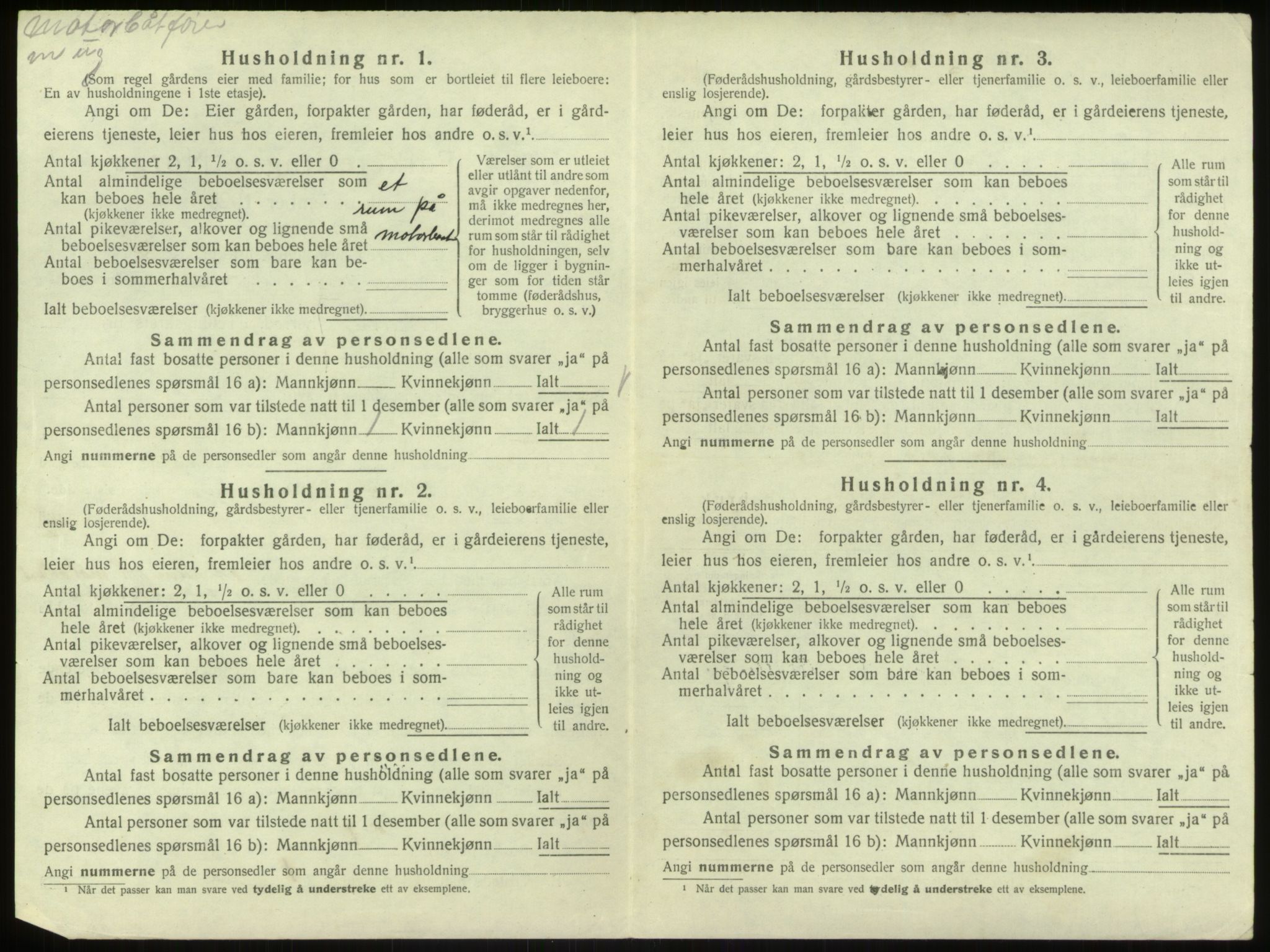 SAB, 1920 census for Hosanger, 1920, p. 381