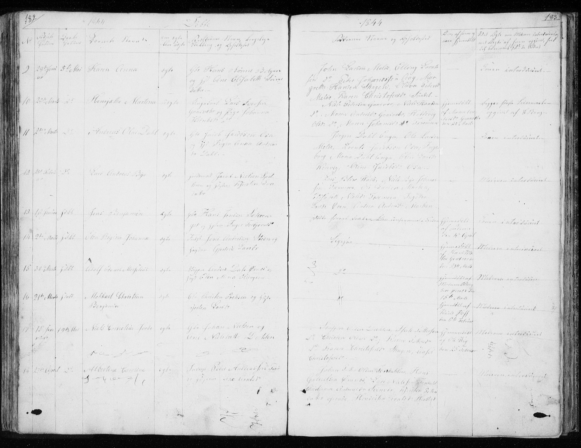 Ministerialprotokoller, klokkerbøker og fødselsregistre - Nordland, SAT/A-1459/843/L0632: Parish register (copy) no. 843C01, 1833-1853, p. 182-183