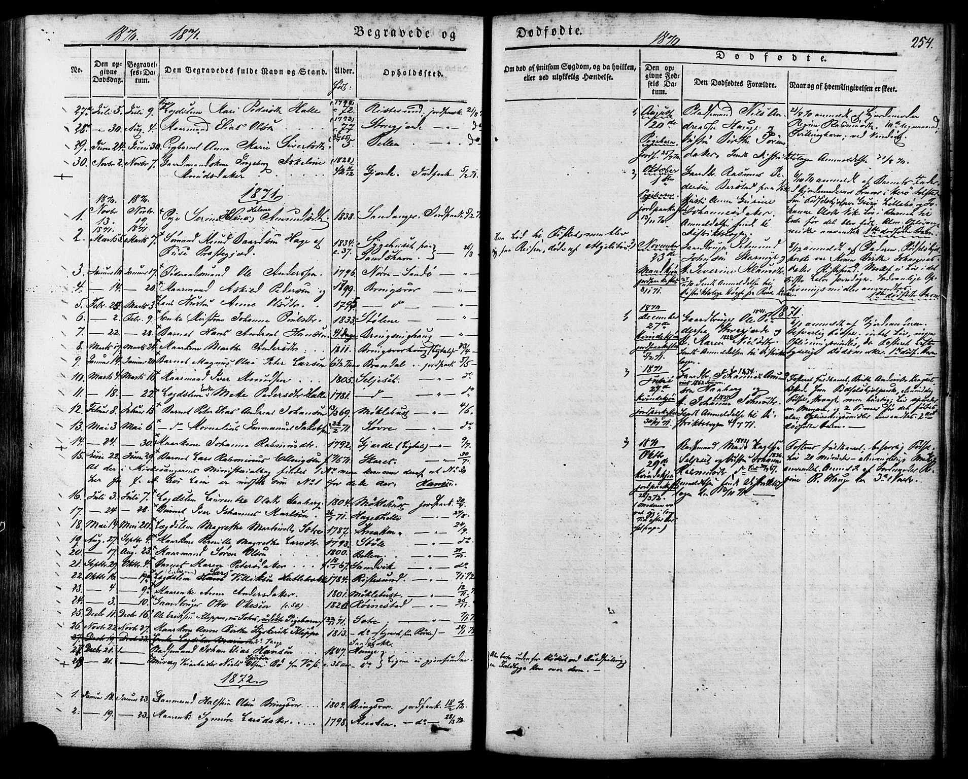 Ministerialprotokoller, klokkerbøker og fødselsregistre - Møre og Romsdal, AV/SAT-A-1454/503/L0034: Parish register (official) no. 503A02, 1841-1884, p. 254