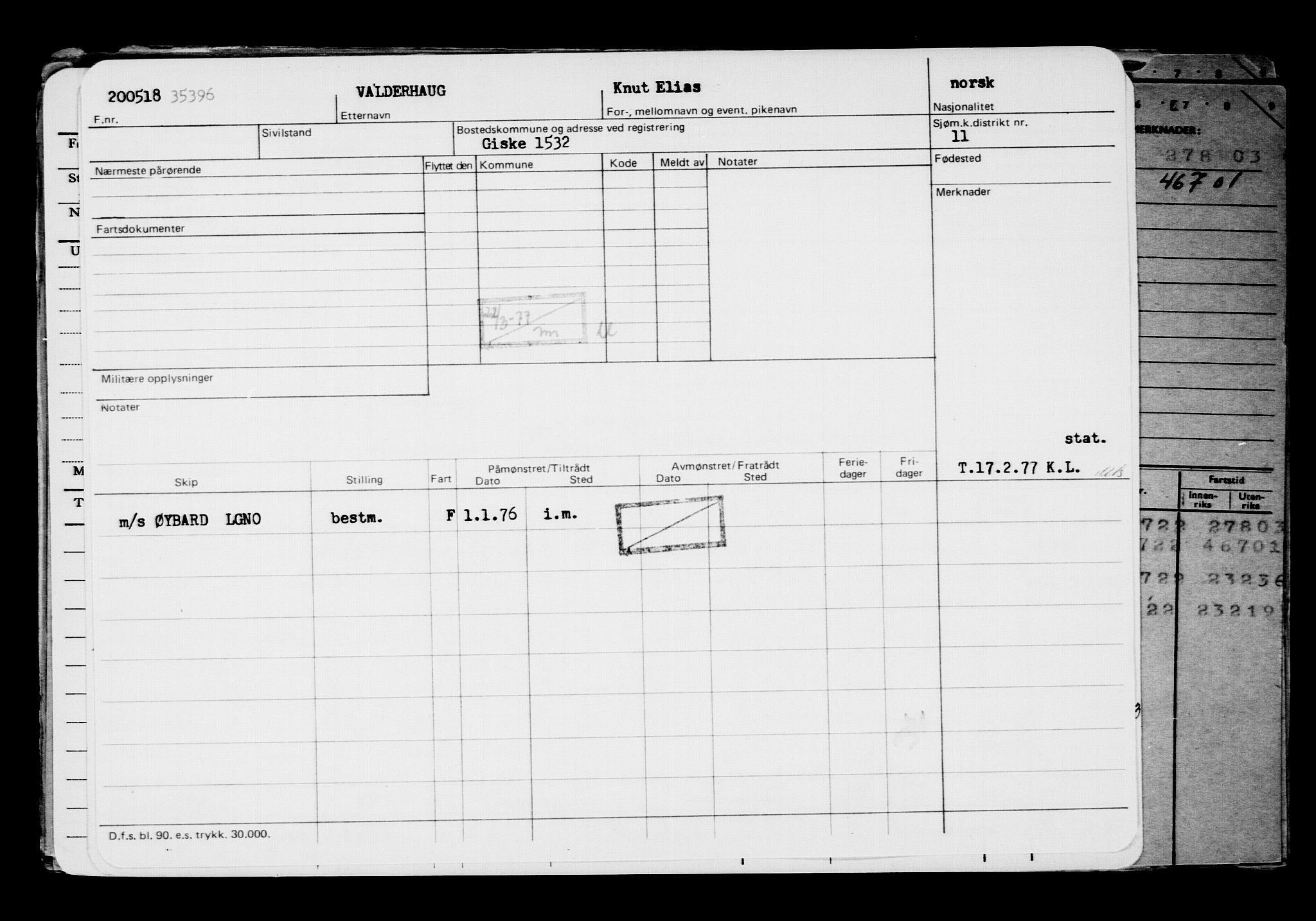 Direktoratet for sjømenn, AV/RA-S-3545/G/Gb/L0158: Hovedkort, 1918, p. 434