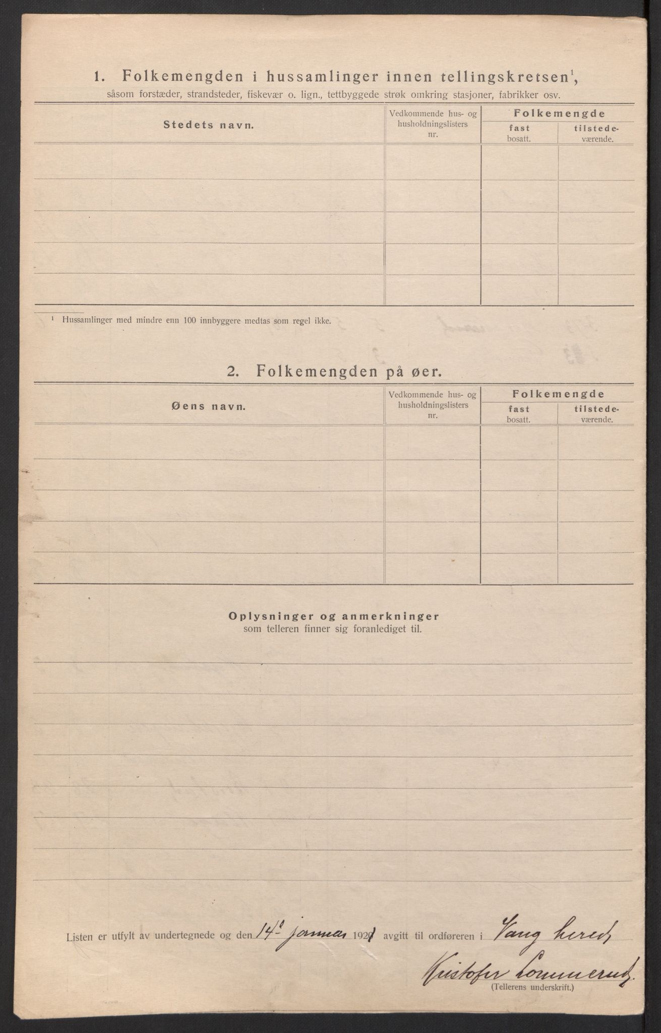 SAH, 1920 census for Vang (Hedmark), 1920, p. 17