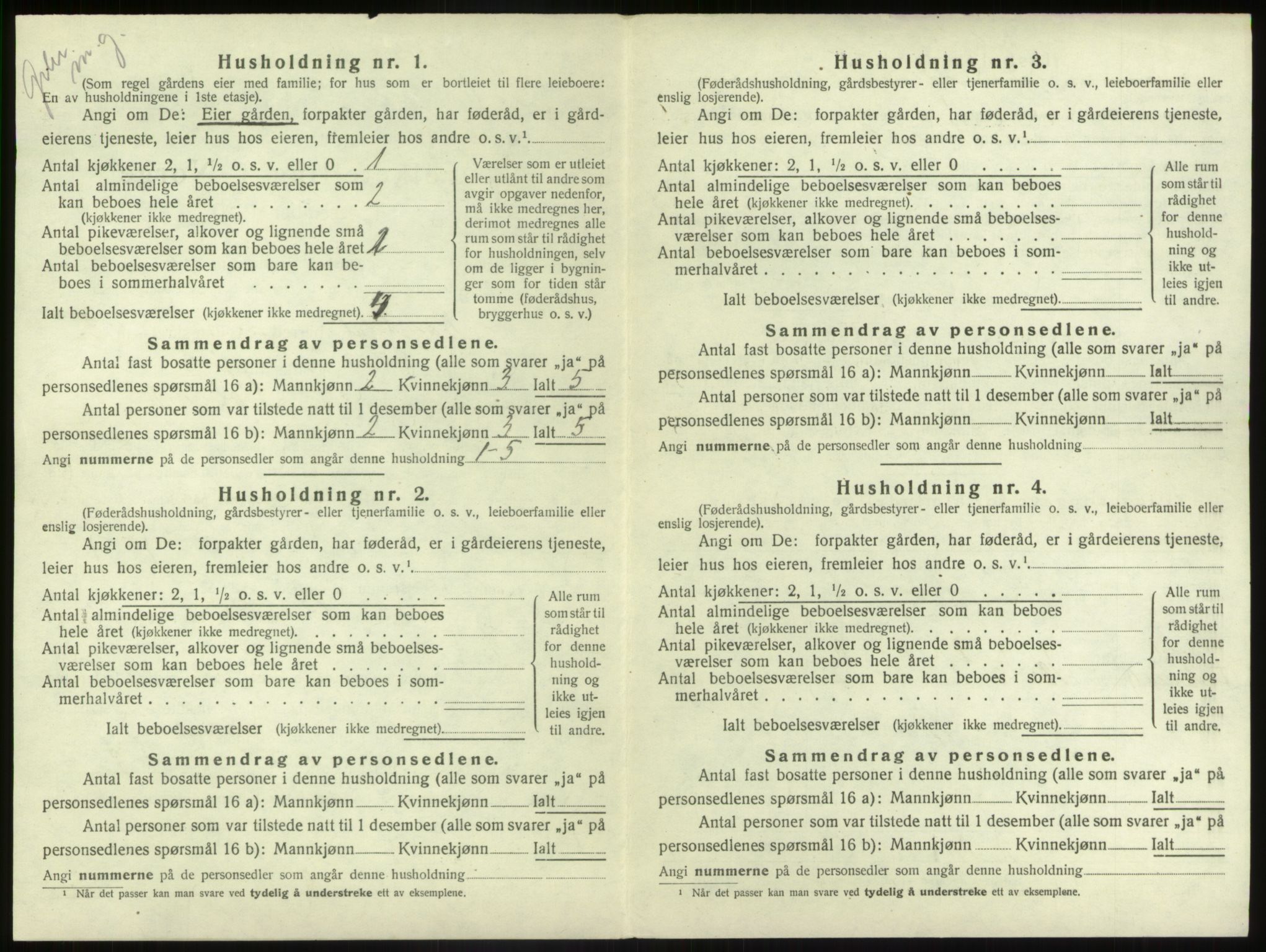 SAB, 1920 census for Naustdal, 1920, p. 240