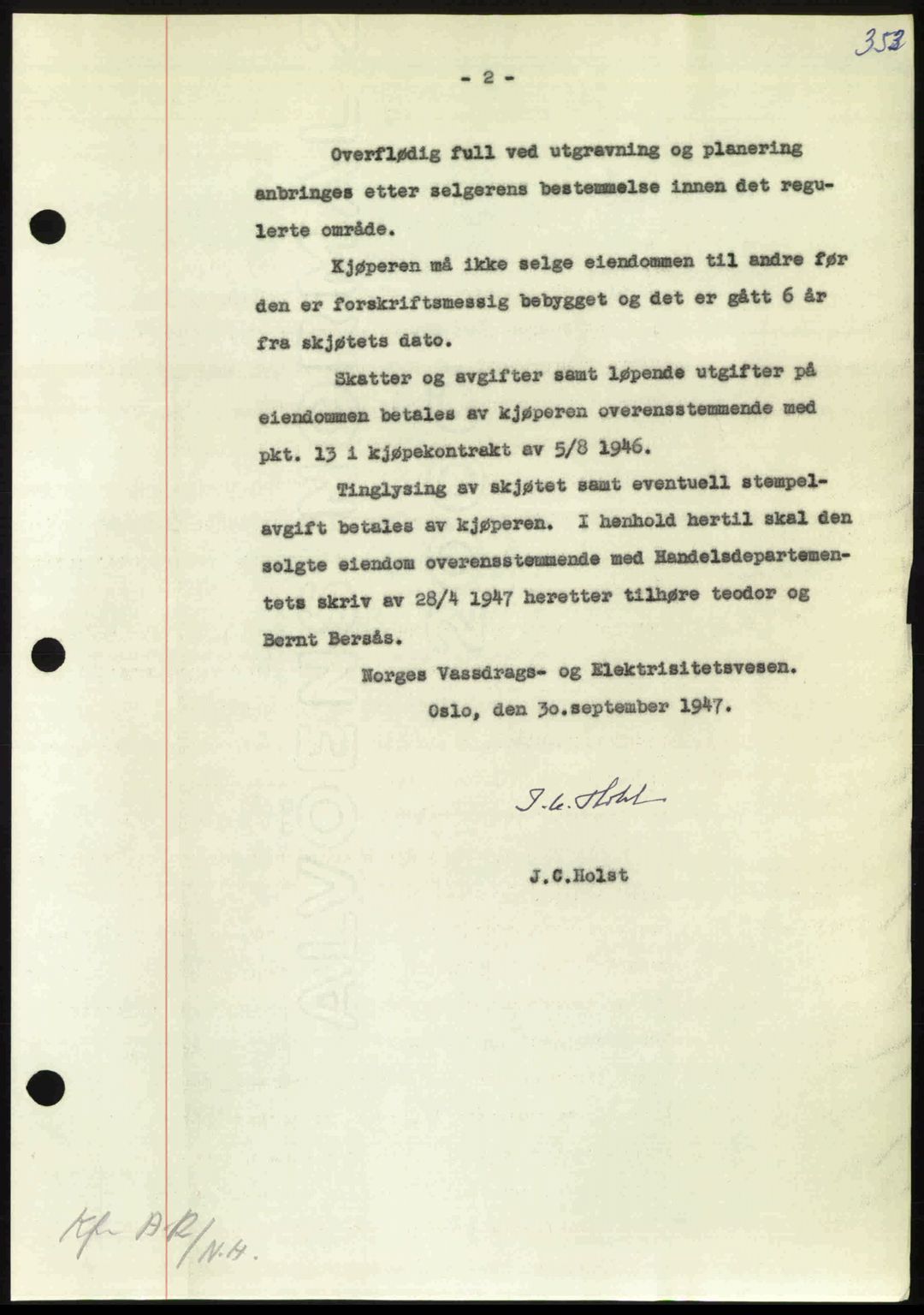 Nordmøre sorenskriveri, AV/SAT-A-4132/1/2/2Ca: Mortgage book no. A106, 1947-1947, Diary no: : 2304/1947