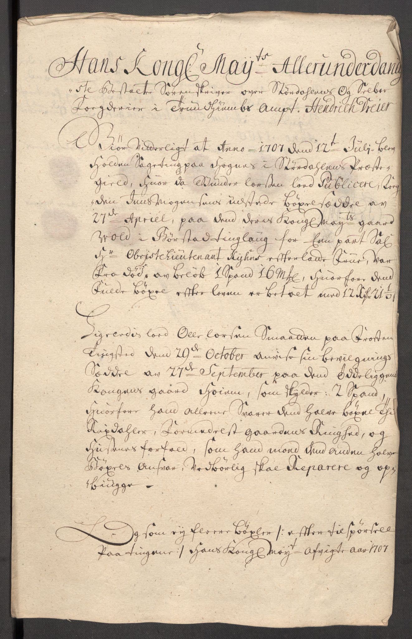 Rentekammeret inntil 1814, Reviderte regnskaper, Fogderegnskap, RA/EA-4092/R62/L4197: Fogderegnskap Stjørdal og Verdal, 1707, p. 152