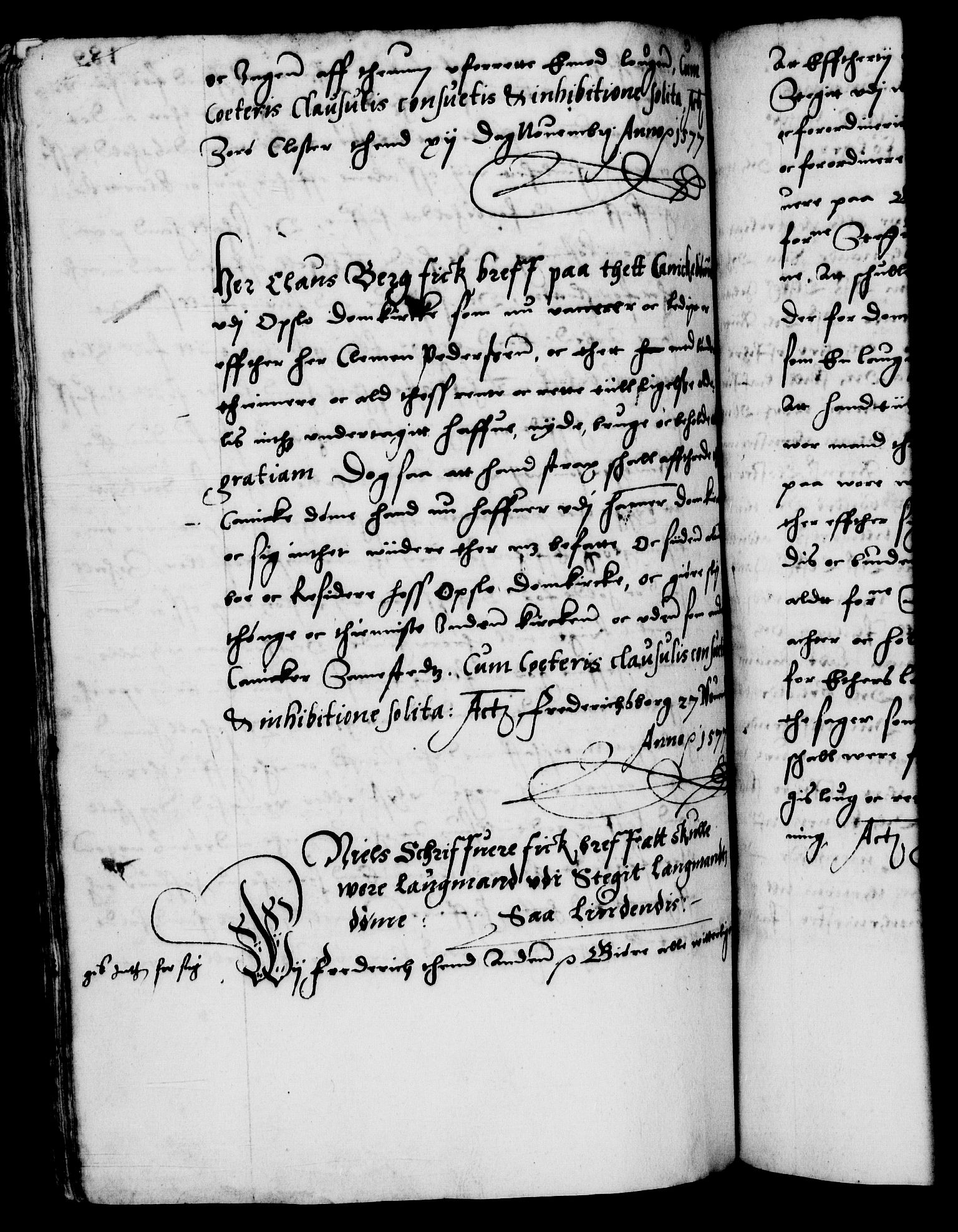 Danske Kanselli 1572-1799, AV/RA-EA-3023/F/Fc/Fca/Fcaa/L0001: Norske registre (mikrofilm), 1572-1588, p. 189b