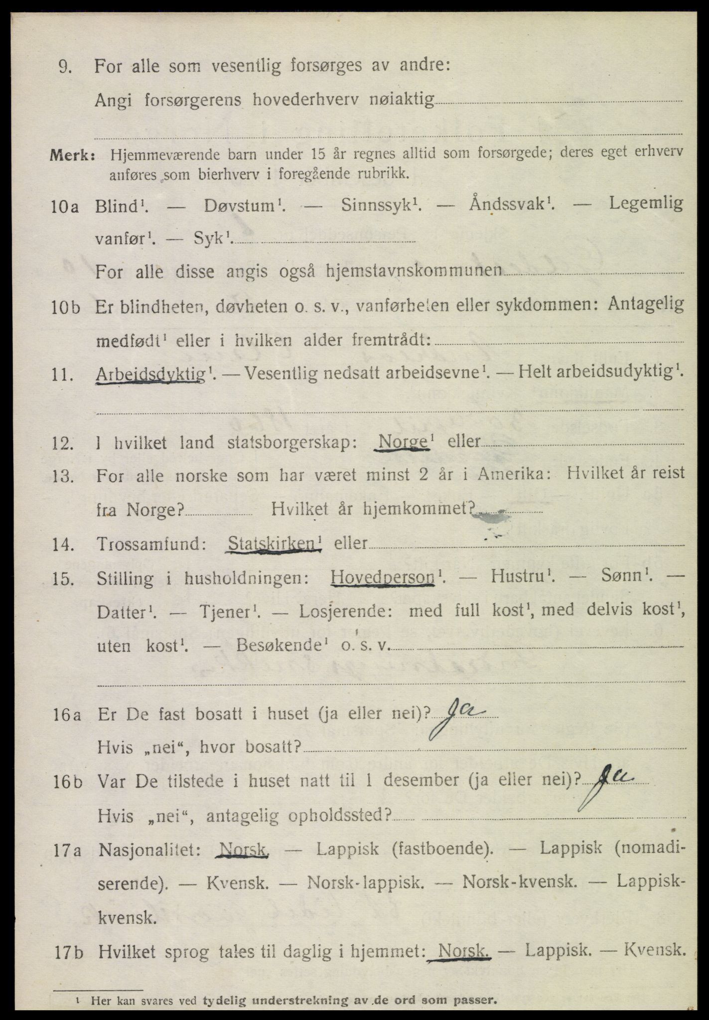 SAT, 1920 census for Gildeskål, 1920, p. 6141