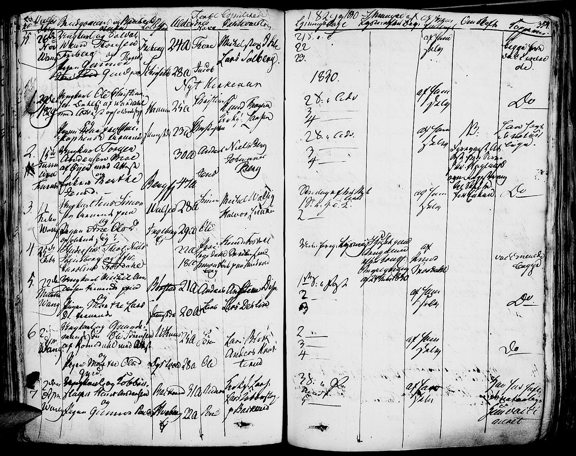 Vang prestekontor, Hedmark, SAH/PREST-008/H/Ha/Haa/L0009: Parish register (official) no. 9, 1826-1841, p. 354
