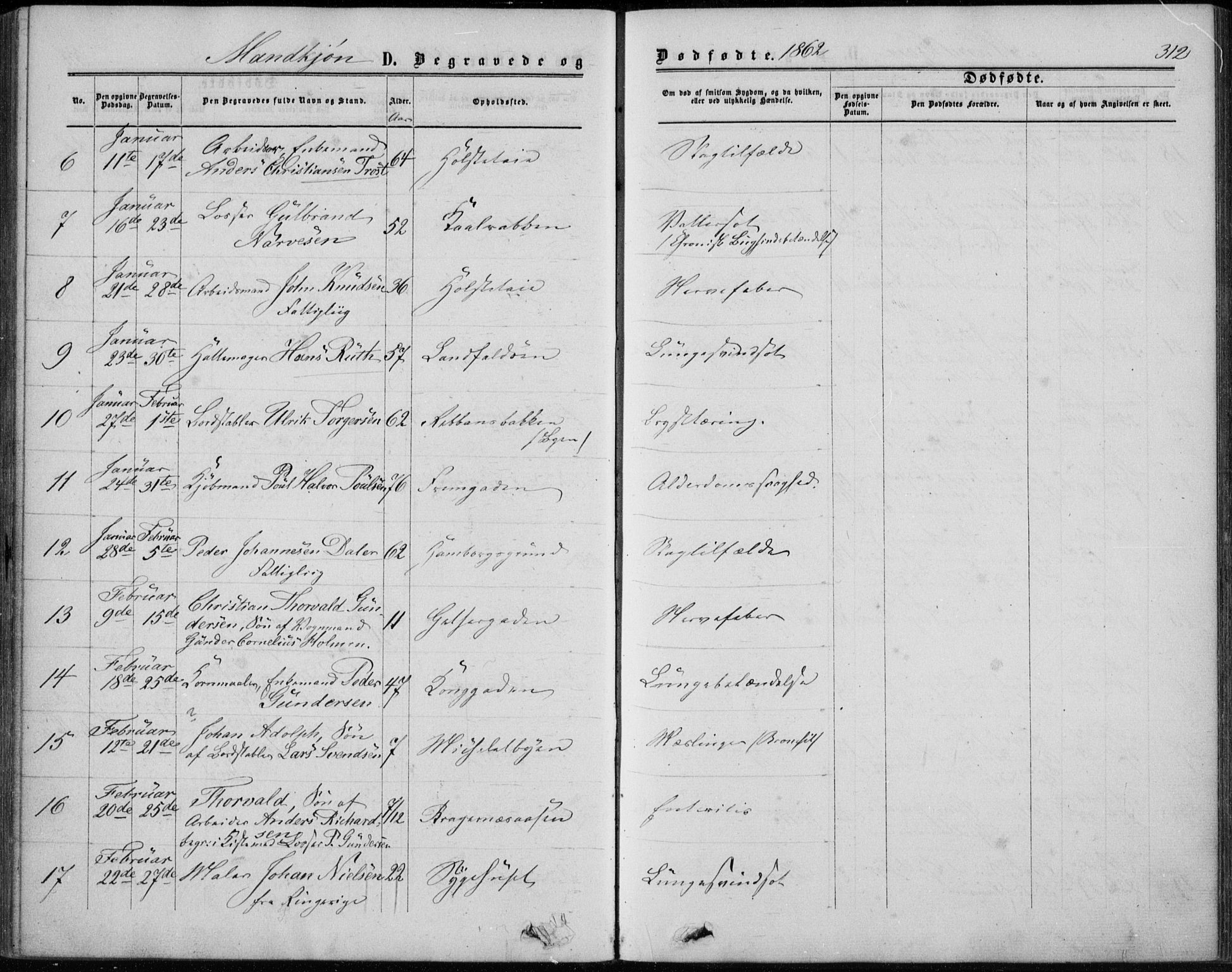 Bragernes kirkebøker, SAKO/A-6/F/Fb/L0003: Parish register (official) no. II 3, 1860-1868, p. 312