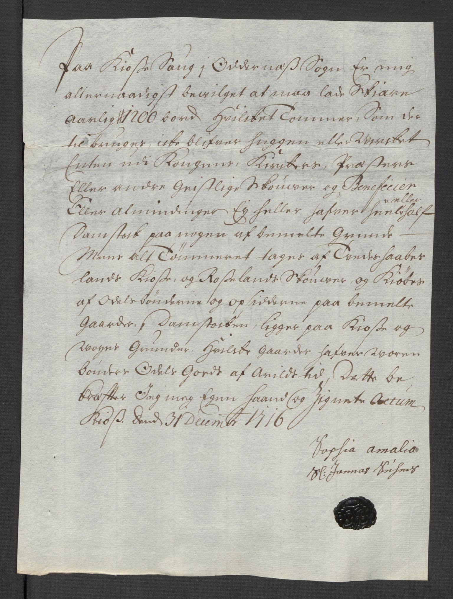 Rentekammeret inntil 1814, Reviderte regnskaper, Fogderegnskap, AV/RA-EA-4092/R43/L2560: Fogderegnskap Lista og Mandal, 1716, p. 66