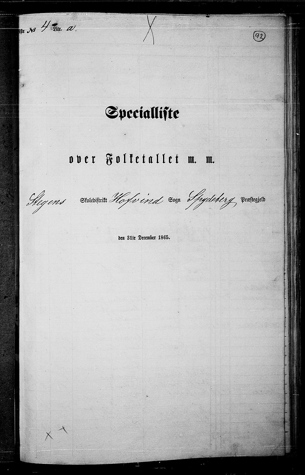 RA, 1865 census for Spydeberg, 1865, p. 80