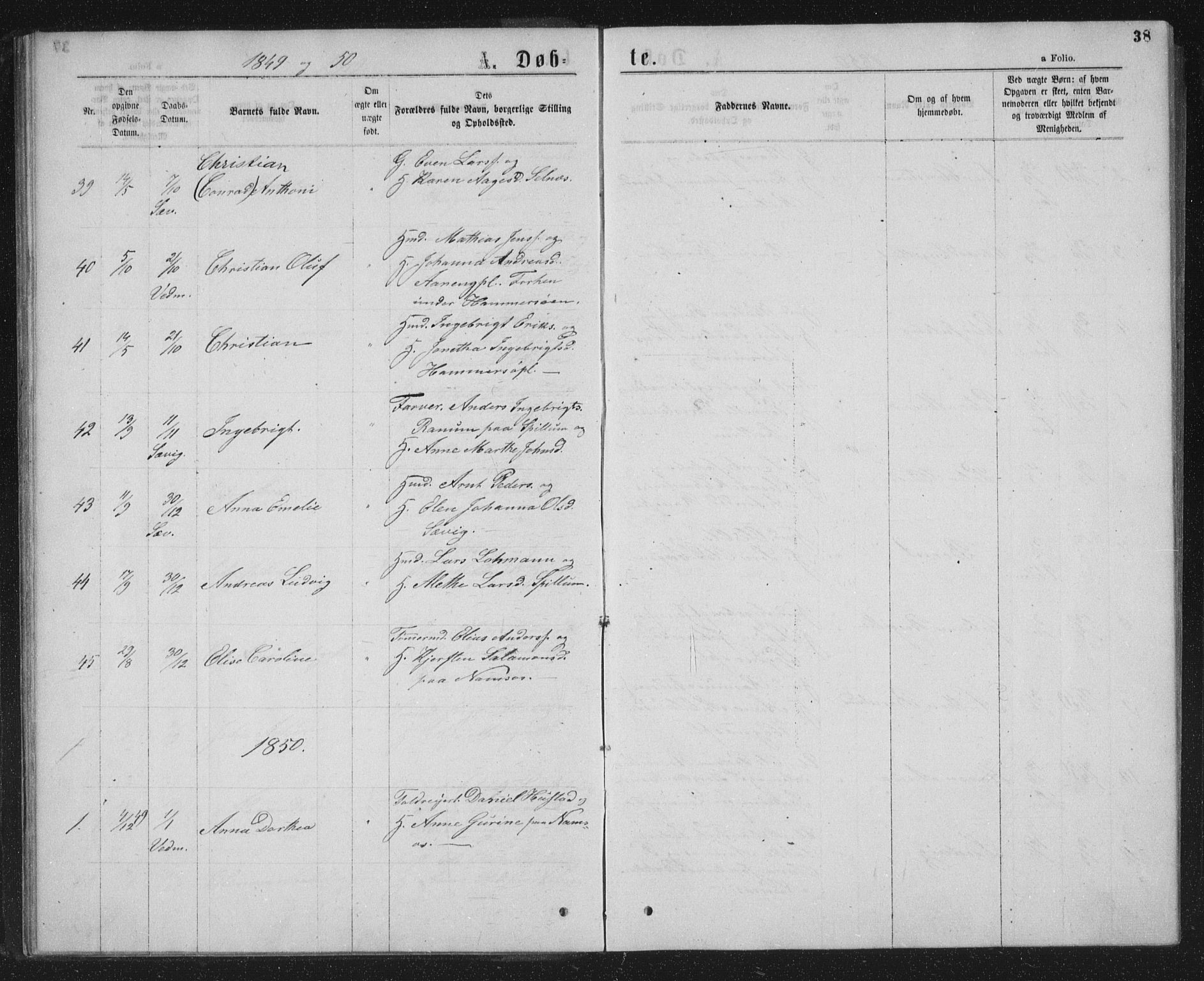 Ministerialprotokoller, klokkerbøker og fødselsregistre - Nord-Trøndelag, SAT/A-1458/768/L0566: Parish register (official) no. 768A01, 1836-1865, p. 38