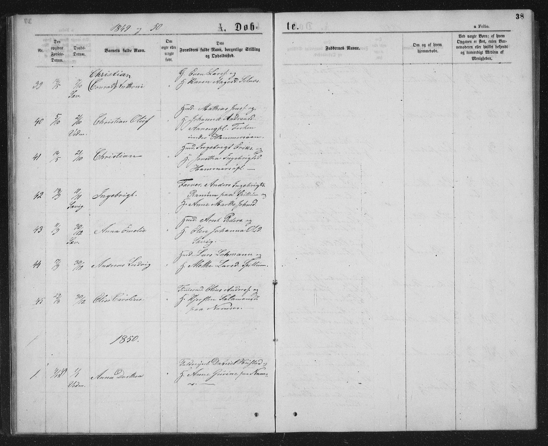 Ministerialprotokoller, klokkerbøker og fødselsregistre - Nord-Trøndelag, AV/SAT-A-1458/768/L0566: Parish register (official) no. 768A01, 1836-1865, p. 38