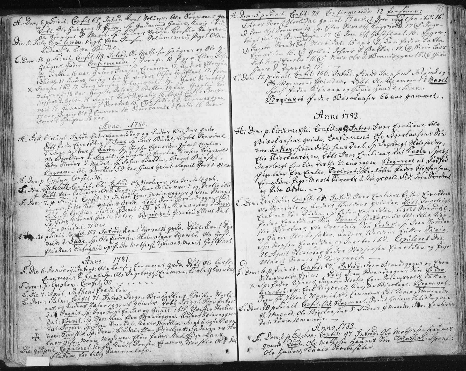 Ministerialprotokoller, klokkerbøker og fødselsregistre - Sør-Trøndelag, SAT/A-1456/687/L0991: Parish register (official) no. 687A02, 1747-1790, p. 175