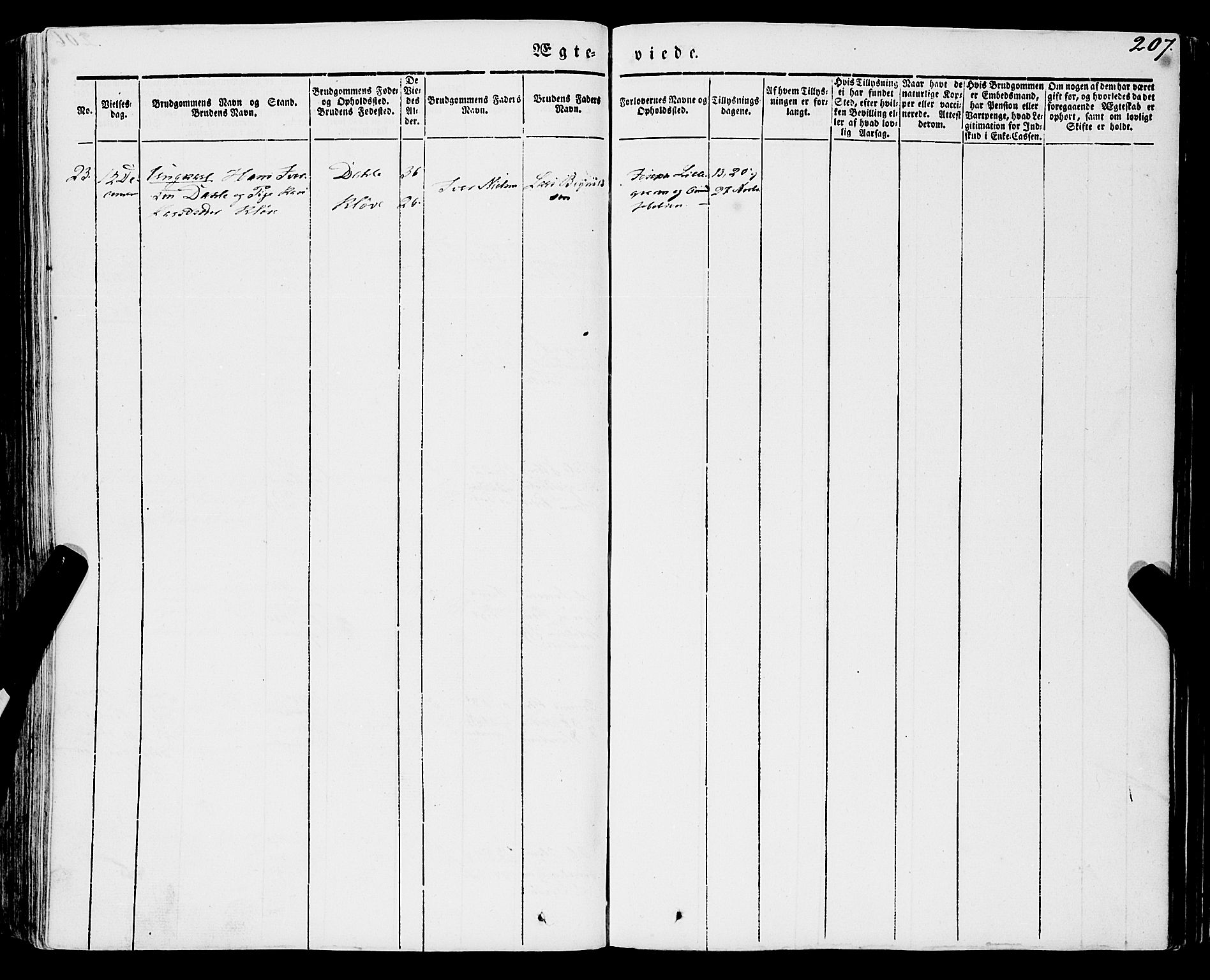 Ulvik sokneprestembete, SAB/A-78801/H/Haa: Parish register (official) no. A 12, 1839-1853, p. 207