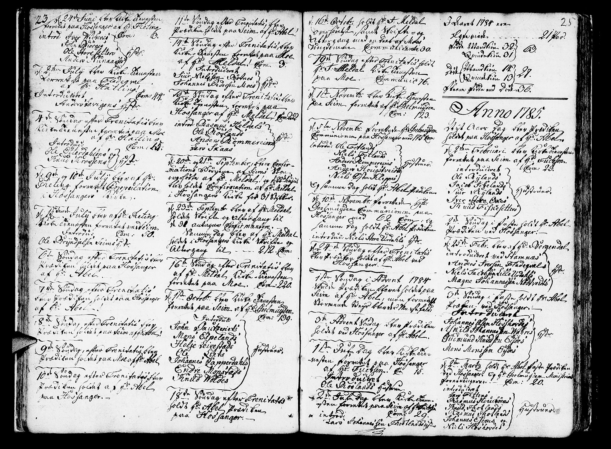Hosanger sokneprestembete, SAB/A-75801/H/Haa: Parish register (official) no. A 2 /1, 1766-1793, p. 25