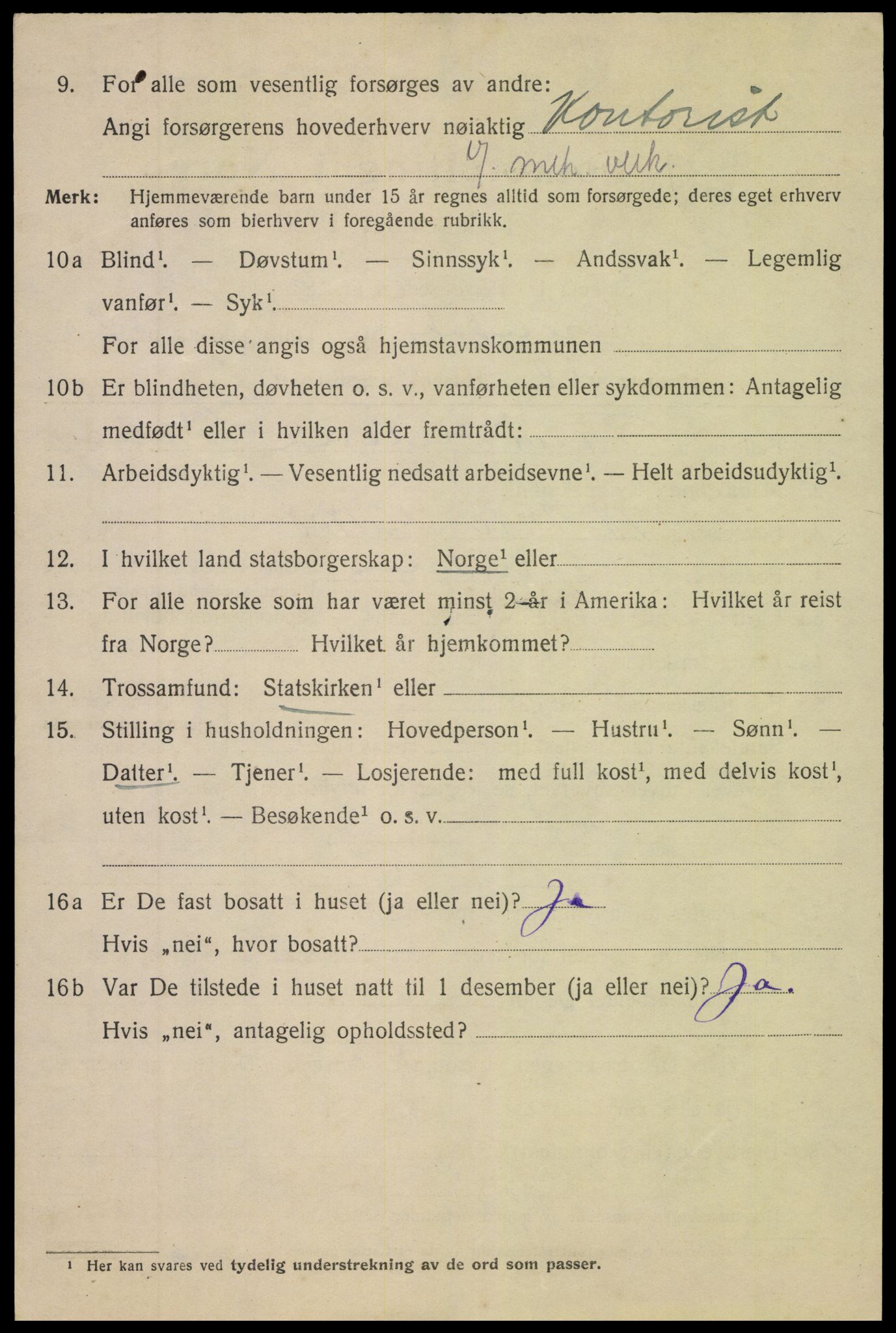 SAK, 1920 census for Arendal, 1920, p. 27503