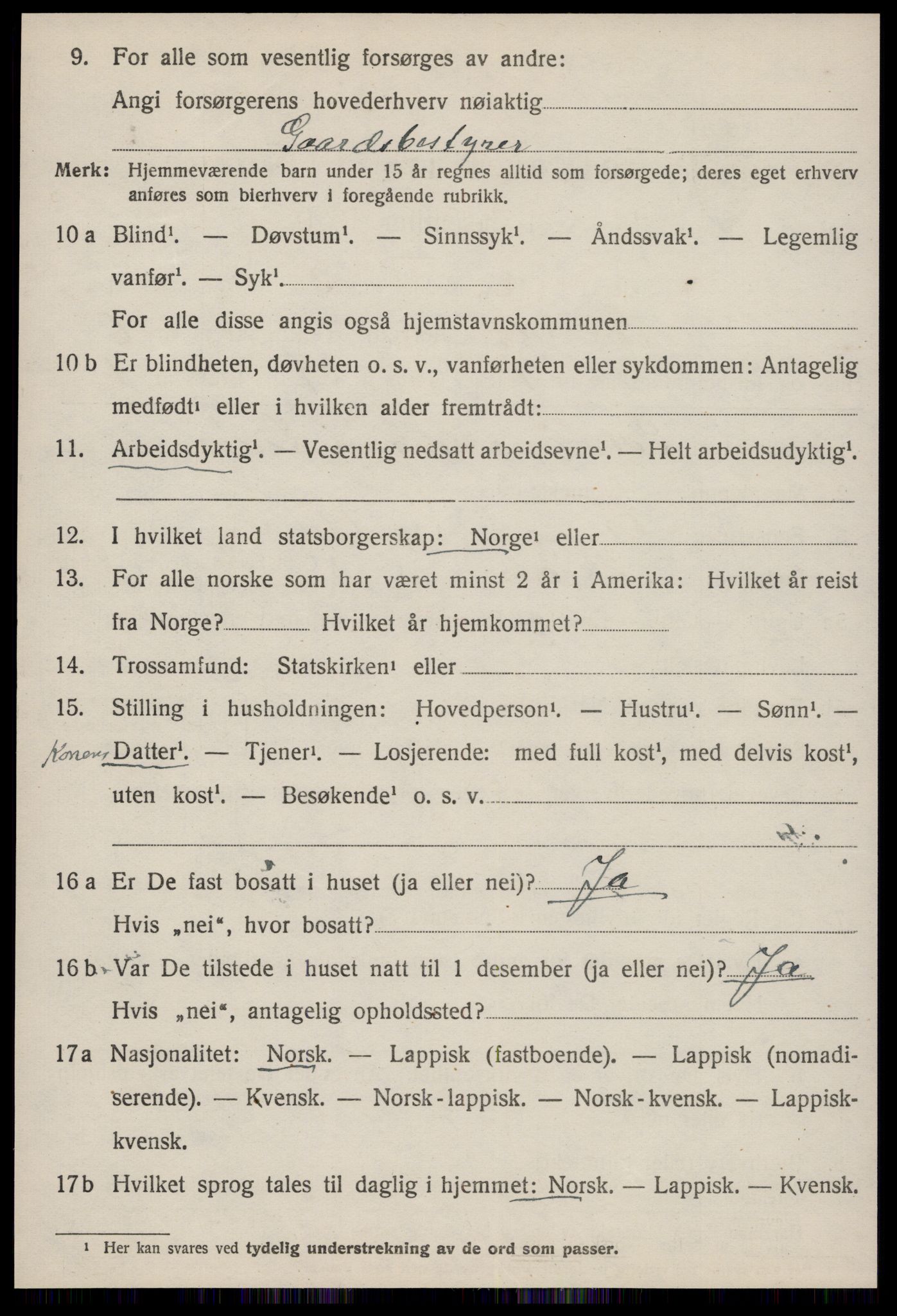 SAT, 1920 census for Strinda, 1920, p. 14455