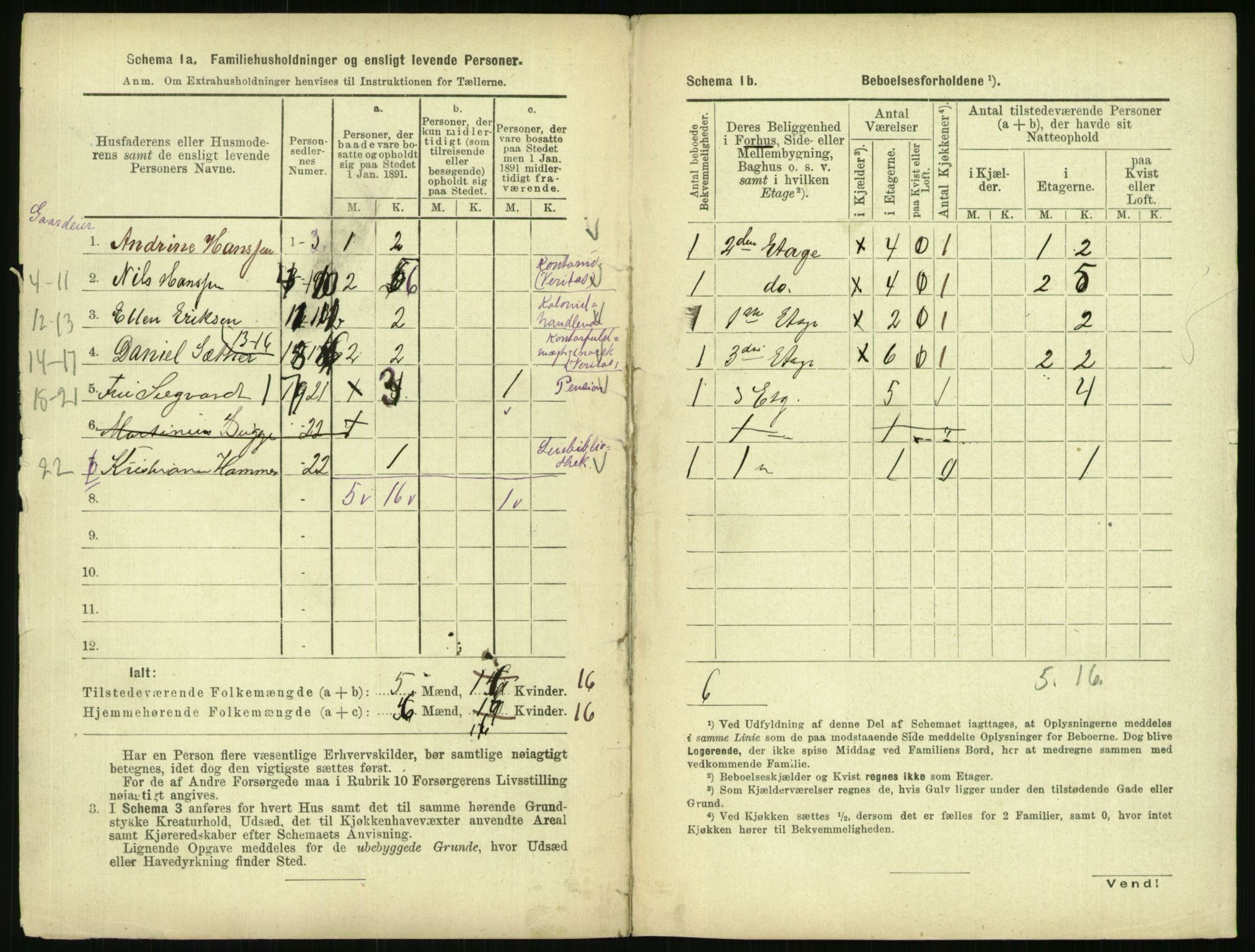 RA, 1891 census for 0301 Kristiania, 1891, p. 14272