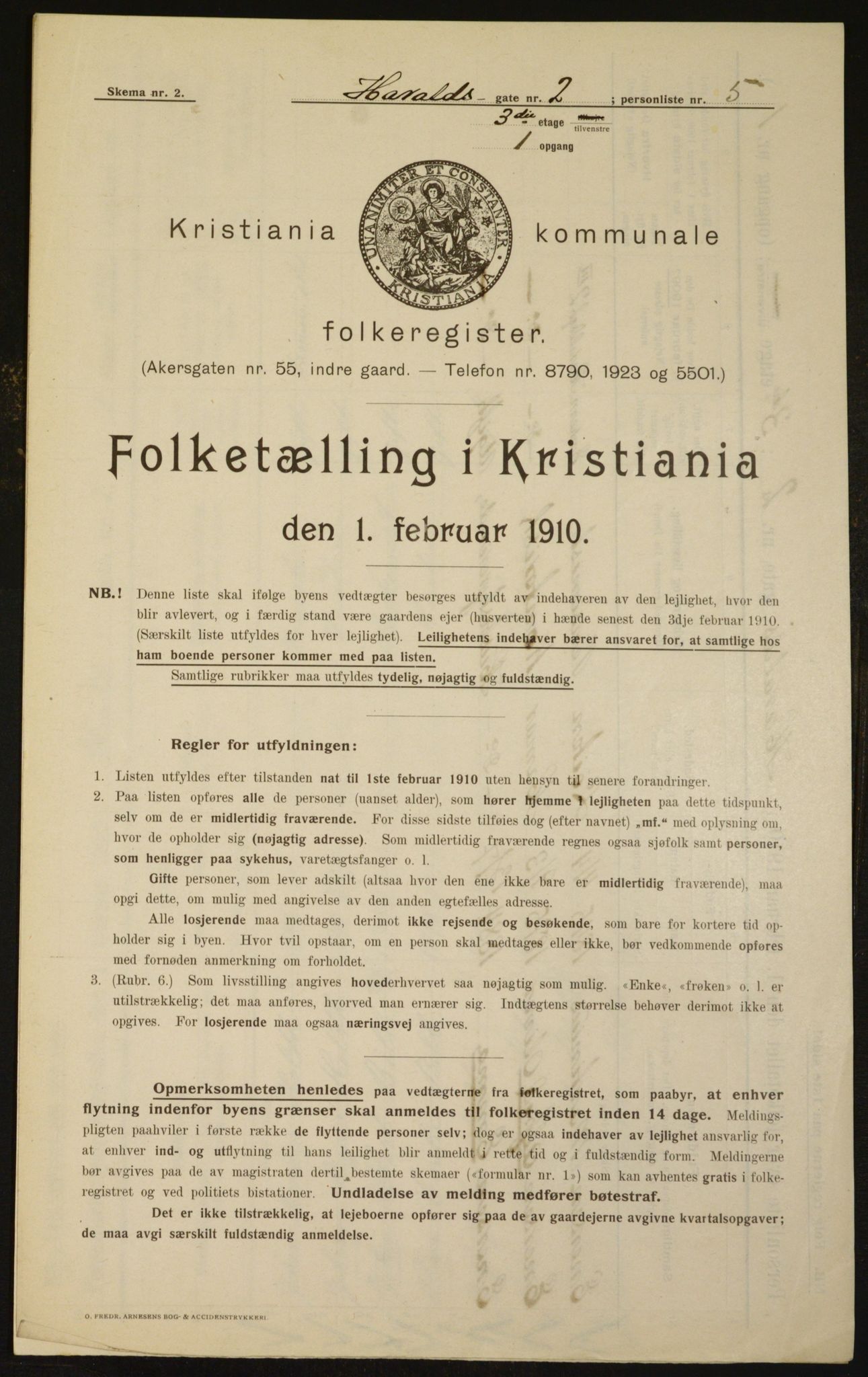 OBA, Municipal Census 1910 for Kristiania, 1910, p. 32866