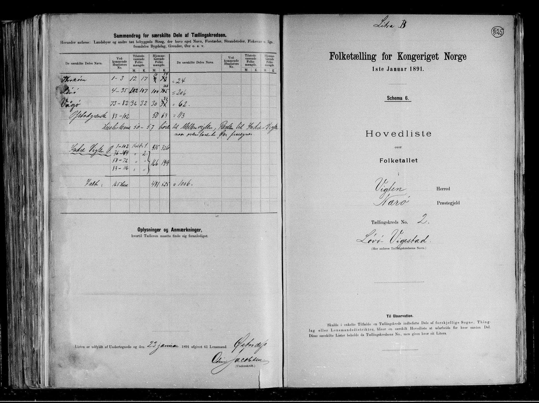 RA, 1891 census for 1750 Vikna, 1891, p. 10