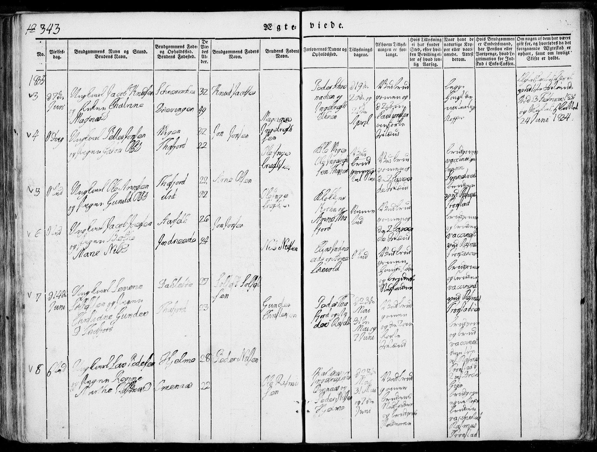 Ministerialprotokoller, klokkerbøker og fødselsregistre - Møre og Romsdal, AV/SAT-A-1454/519/L0248: Parish register (official) no. 519A07, 1829-1860, p. 343