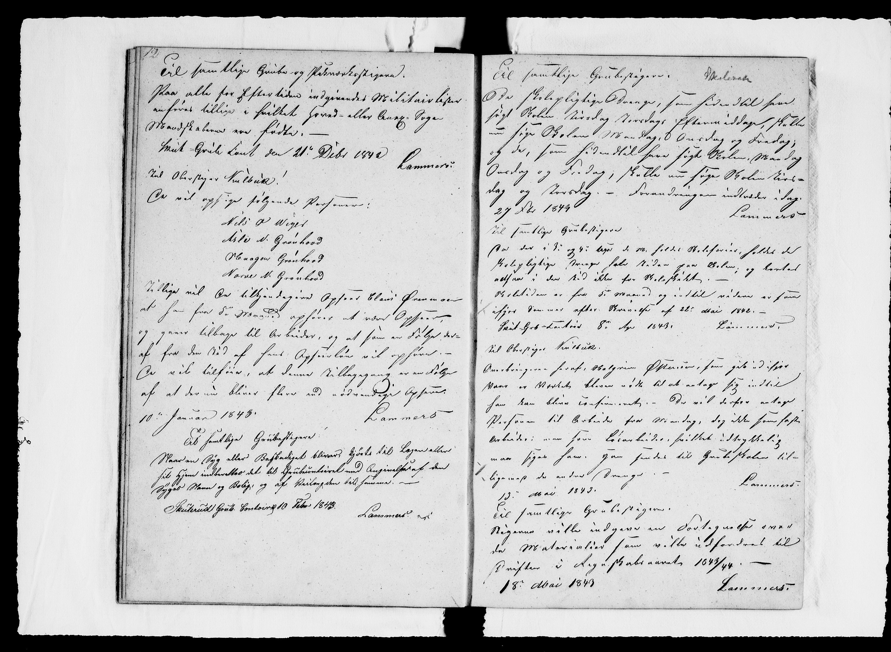 Modums Blaafarveværk, AV/RA-PA-0157/G/Ge/L0312/0001: -- / Journal for Nordgruberne, 1840-1844, p. 15