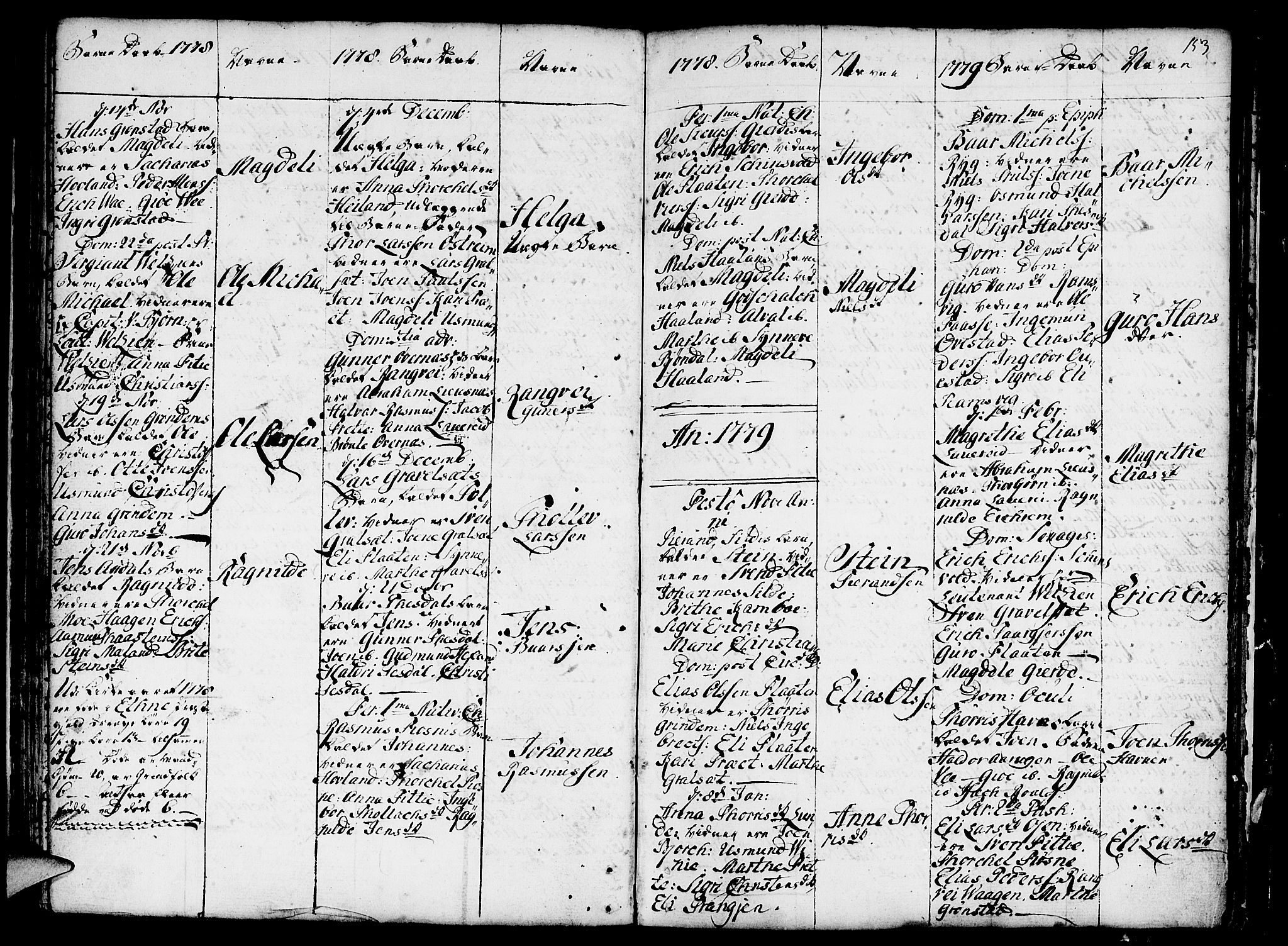 Etne sokneprestembete, SAB/A-75001/H/Haa: Parish register (official) no. A 3 /2, 1755-1782, p. 153