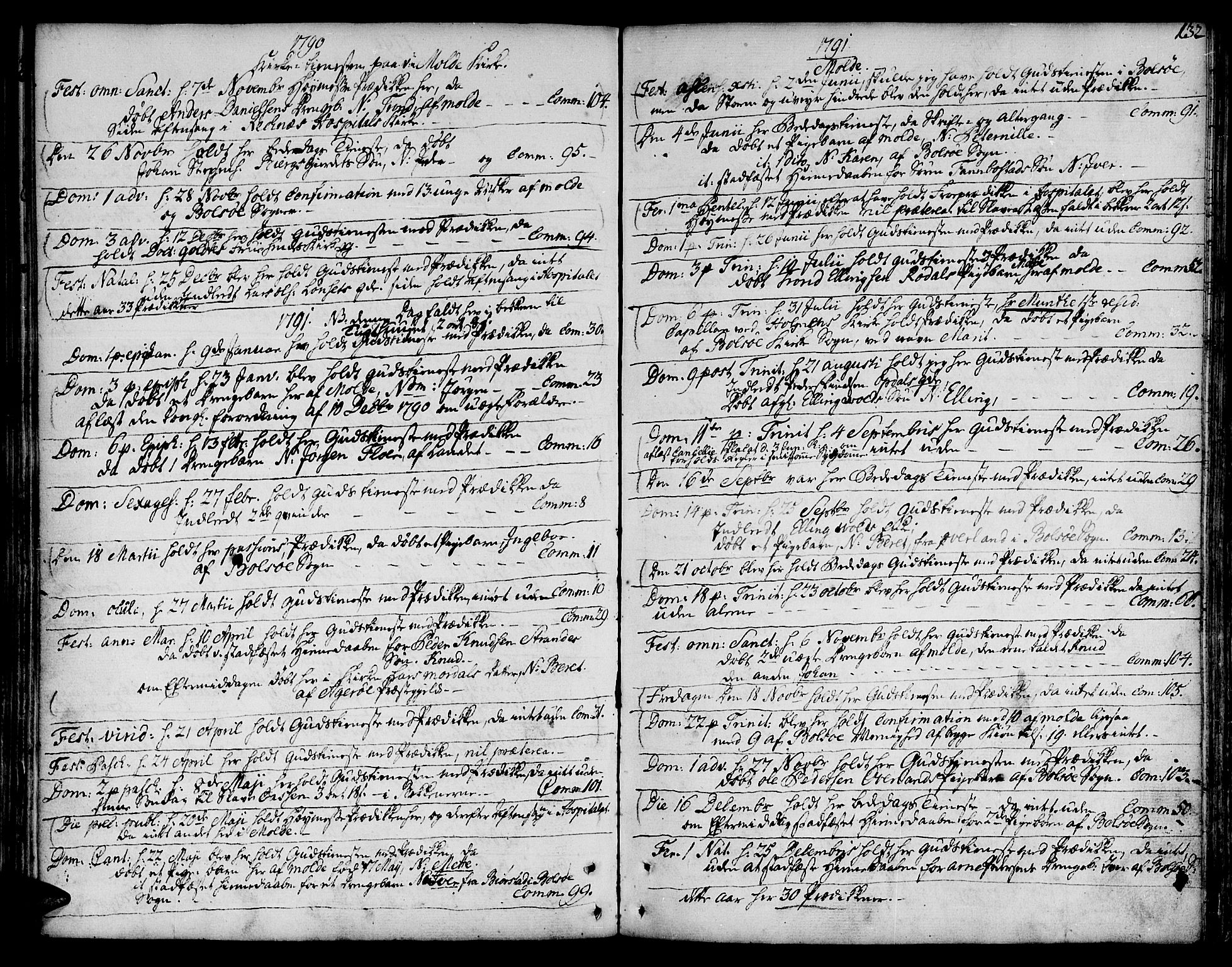Ministerialprotokoller, klokkerbøker og fødselsregistre - Møre og Romsdal, AV/SAT-A-1454/555/L0648: Parish register (official) no. 555A01, 1759-1793, p. 132